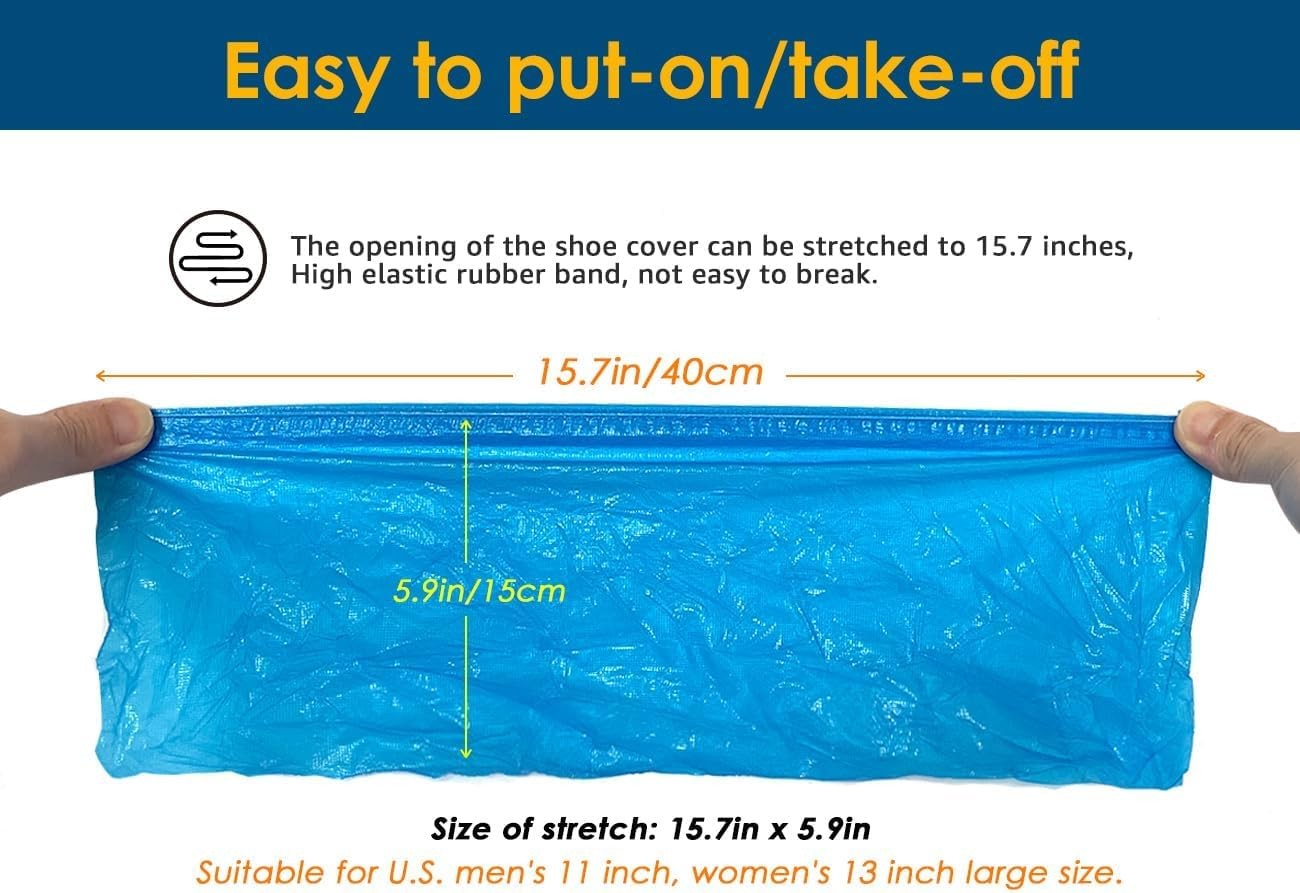 Disposable Shoe Covers Waterproof Non Slip Booties Indoor Floor Protectors