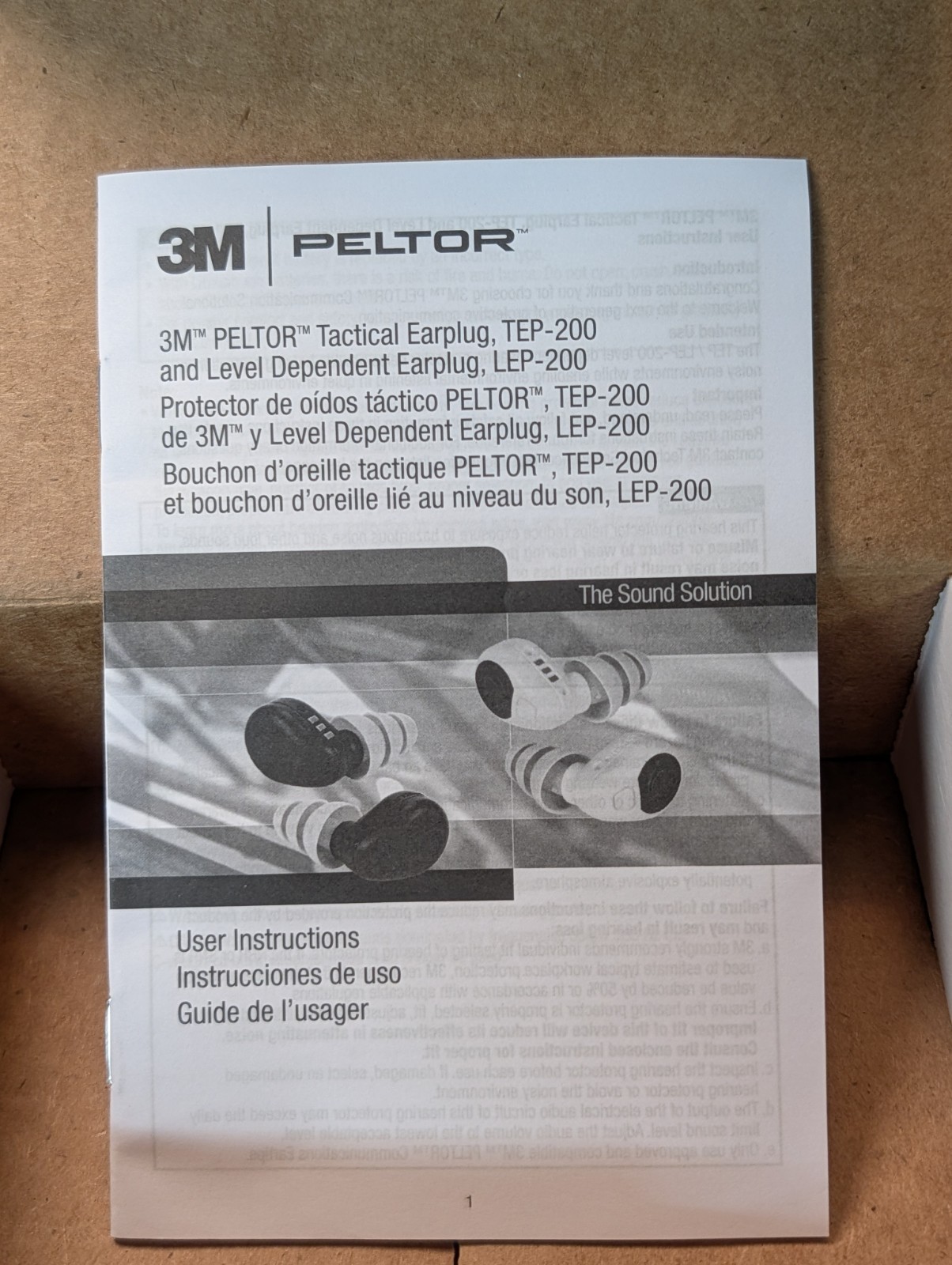 3M Peltor TEP-200 Tactical Earplug – Black, Rechargeable, NRR 23DB, PPE Kit