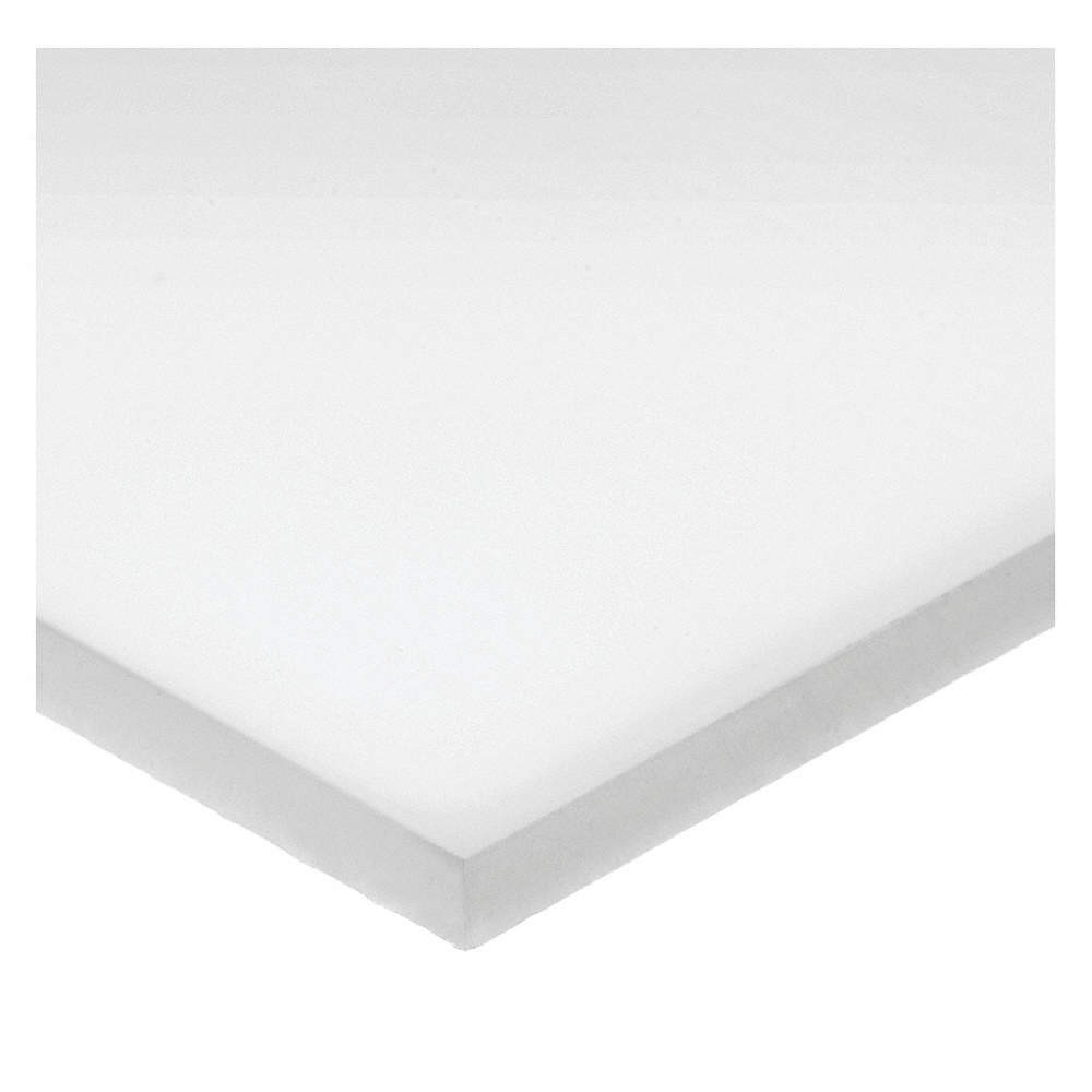 GRAINGER APPROVED BULK-PS-PE-305 Rectangle,HDPE,4″x48″,0.5″T,White,Opaque 497U94