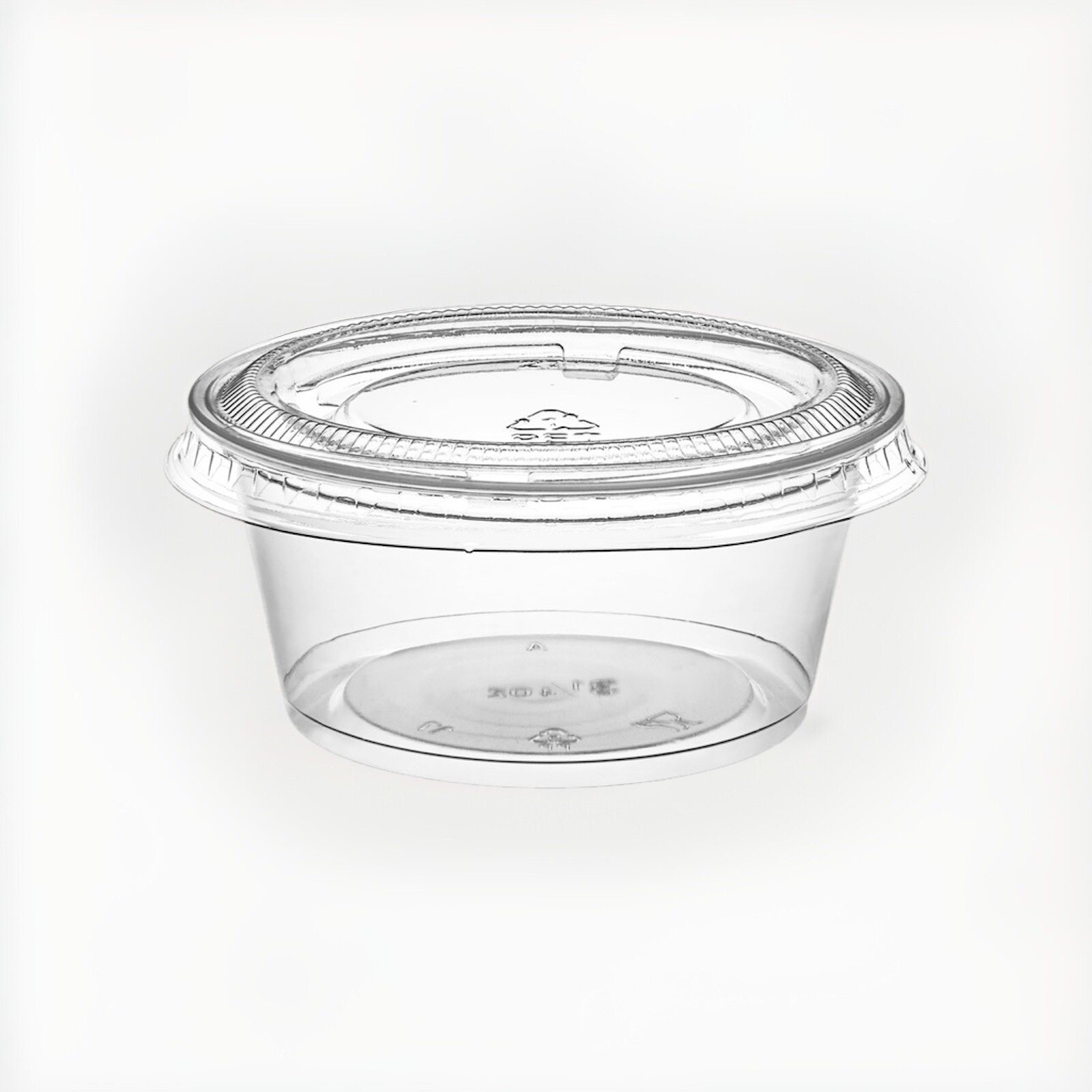 3.25 oz Plastic Clear Disposable Portion Cups with Lids Souffle Cup / Portion