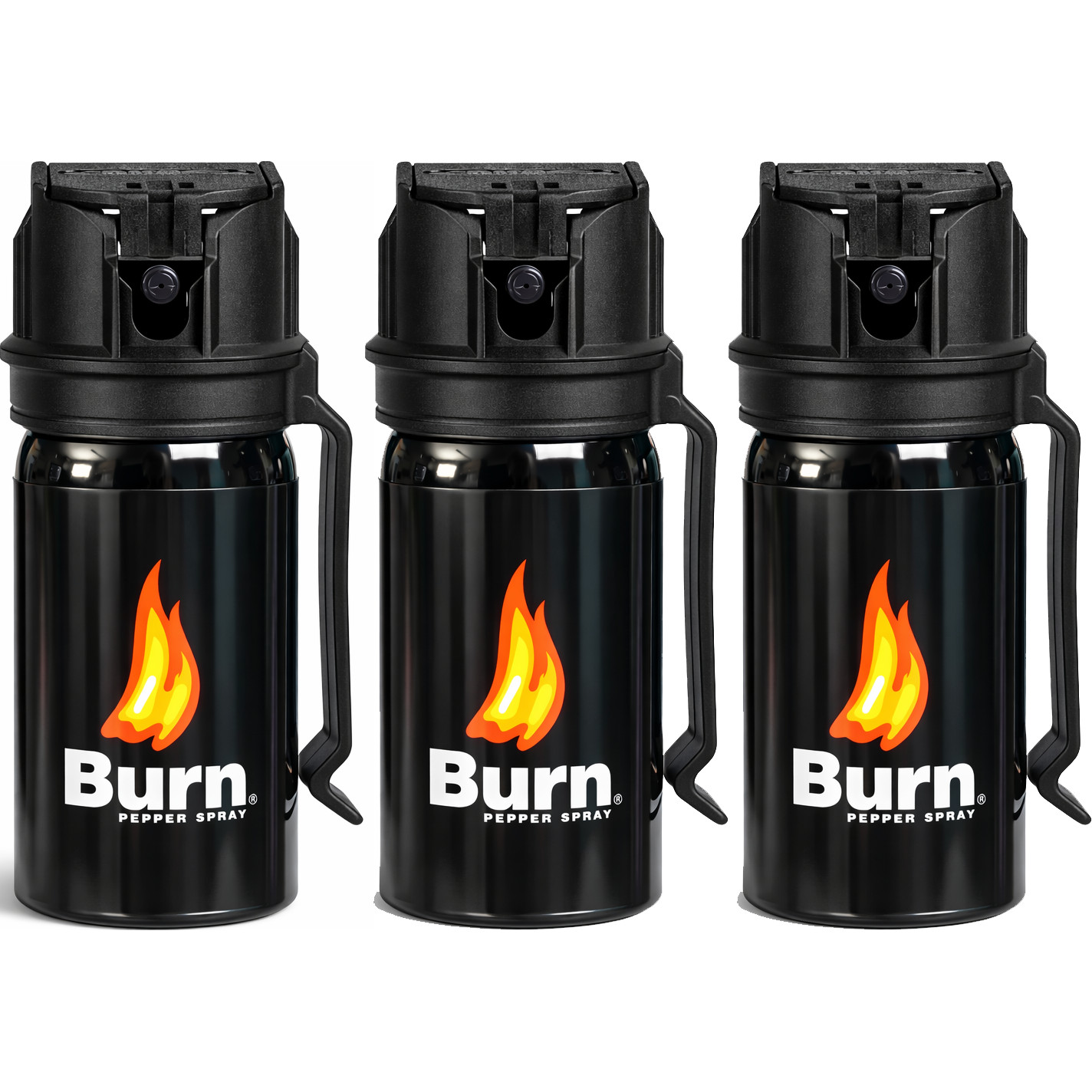 3 Pack Burn Pepper Spray 1.35oz Police Strength OC Personal Safety Self Defense