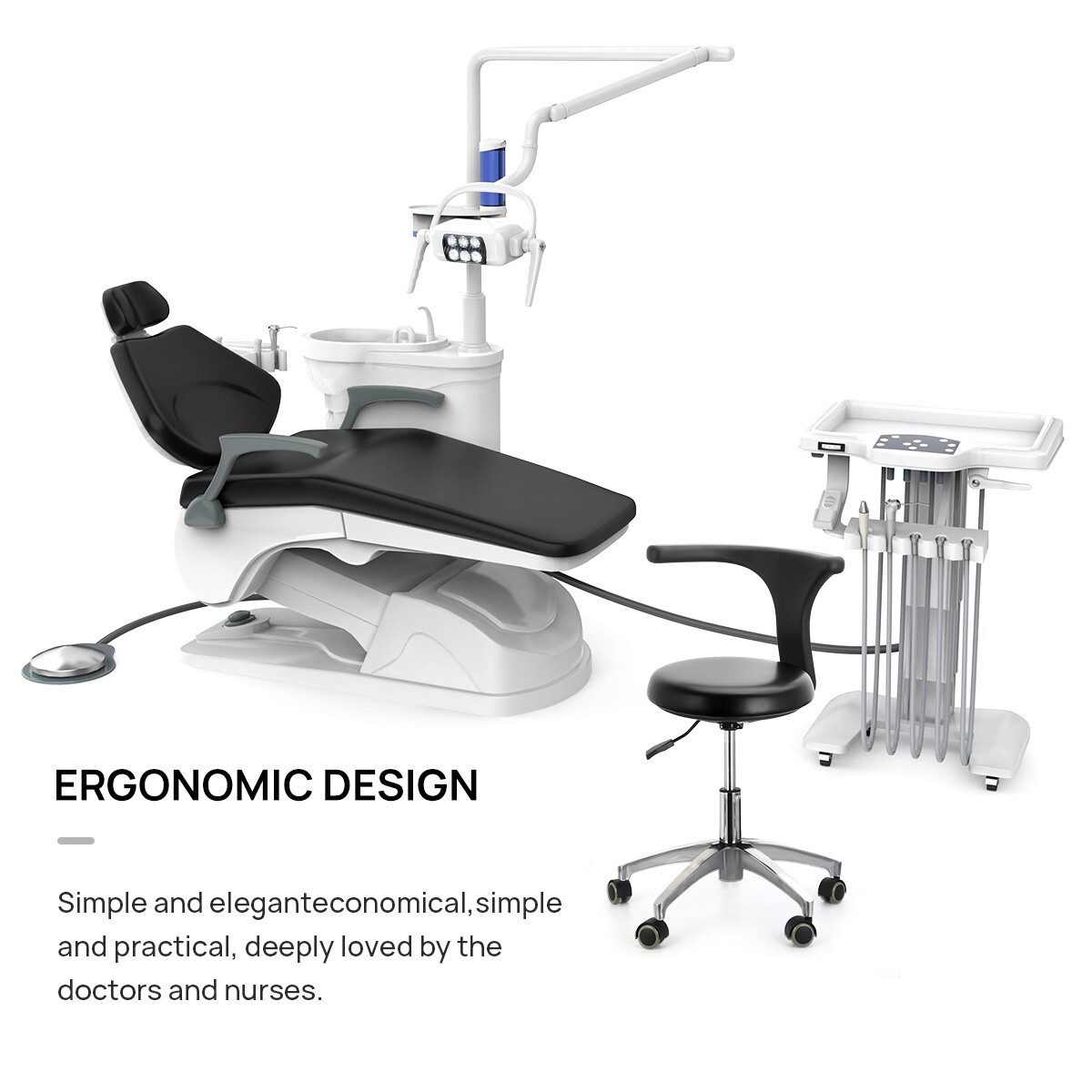 Dental Unit Chair Computer Control+Stool /Autoclave Steam Sterilizer Class B 22L