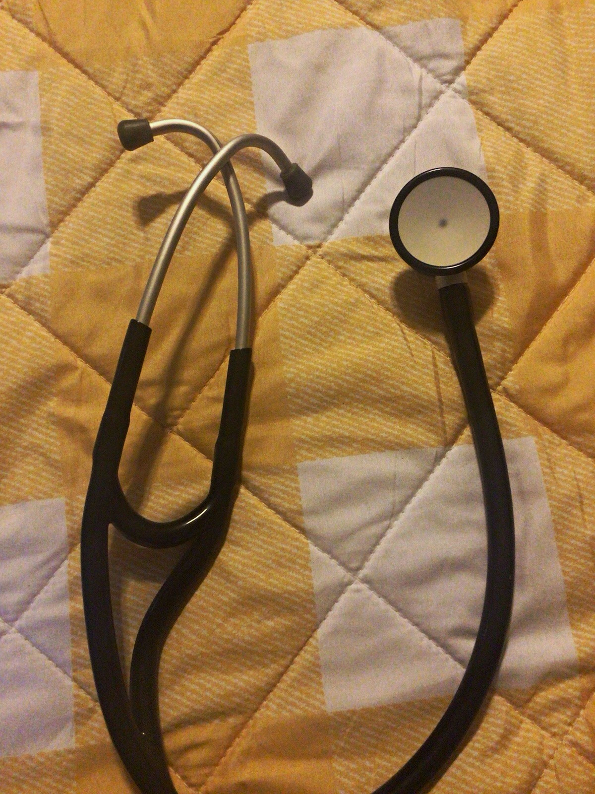 Black Acoustic Stethoscope Single Head Diaphragm Chestpiece for General Practice