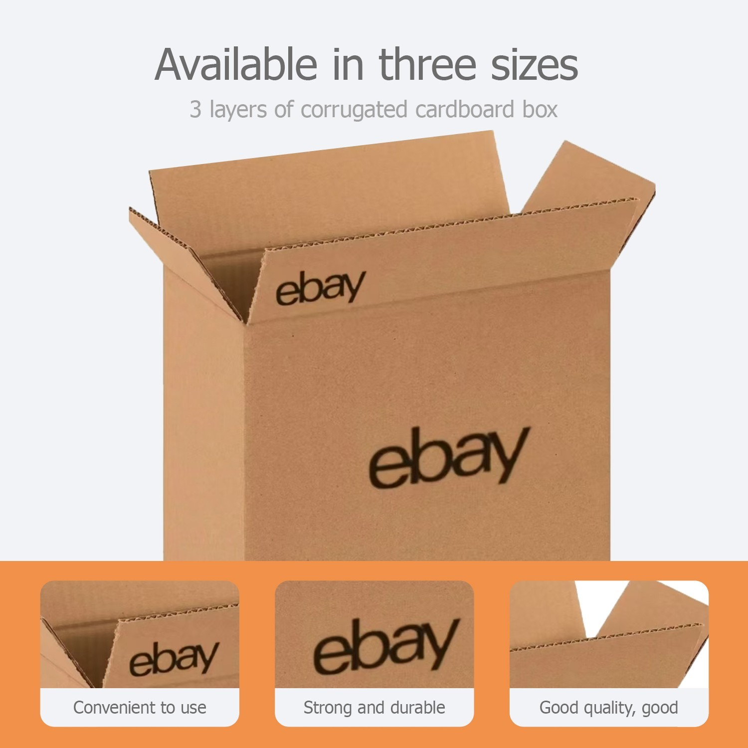 100pcs pack 8″ x 8″ x 8″ Shipping Packing corrugated cardboard boxes color logo