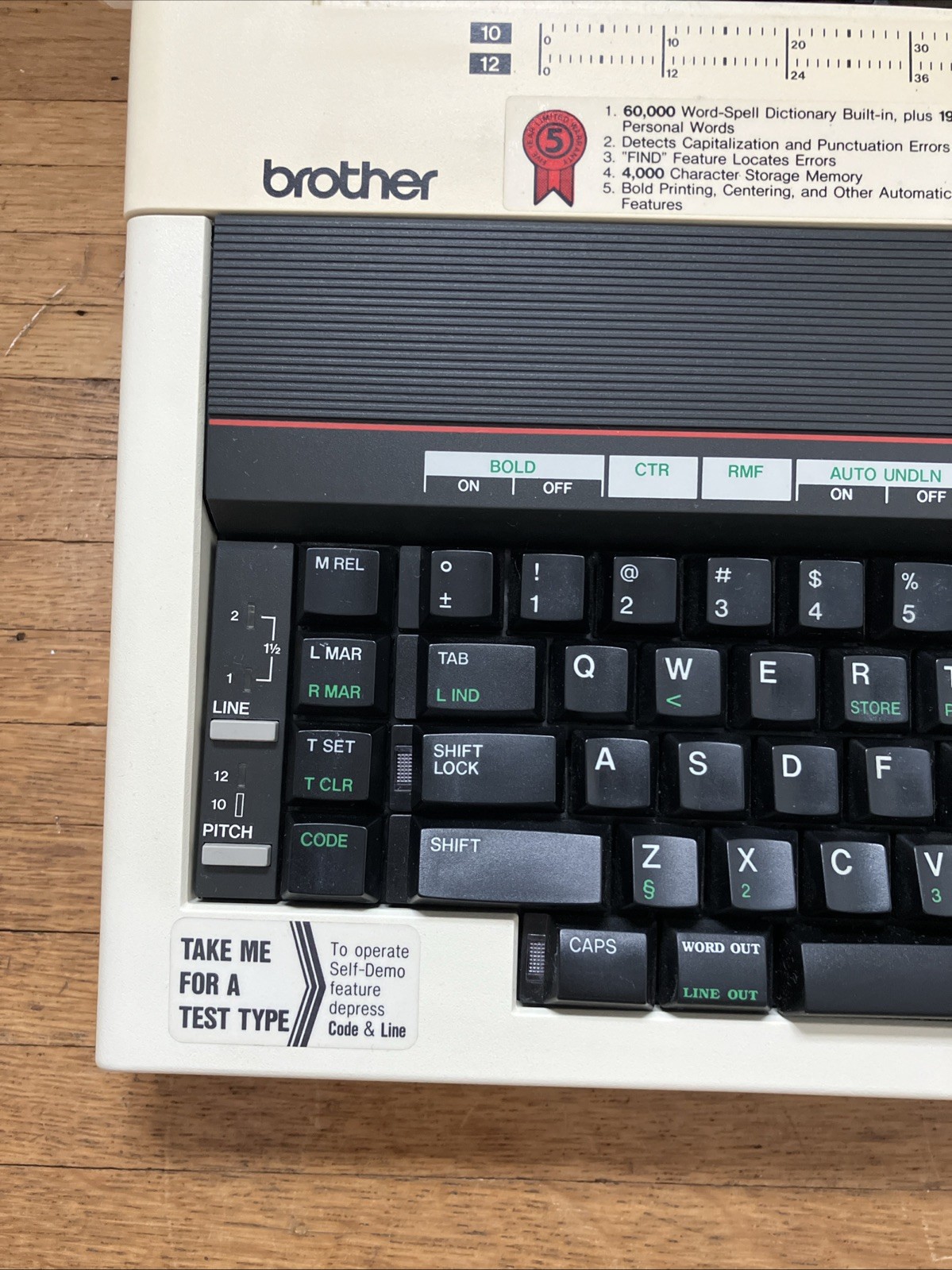 Vintage Brother Correctronic 340 Electronic Typewriter Word-Spell Dictionary