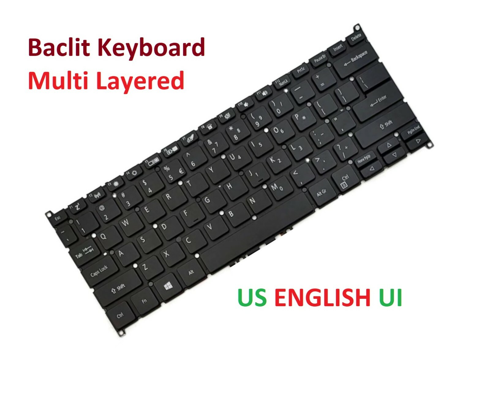 Keyboard for Acer Swift3 S40-20 SF313-51 SF313-52 N18H2 Backlit – US English #