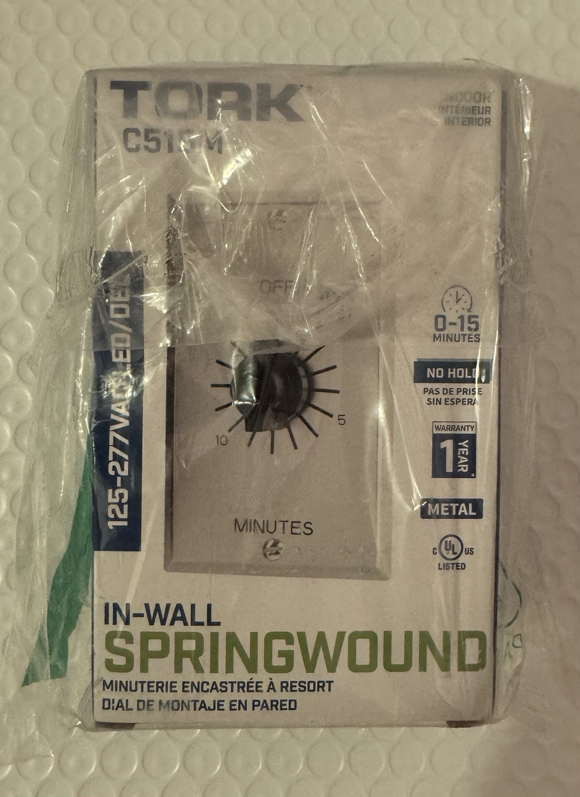 Nsi Tork Spring-Wound Timer,Range 0 to 15 min. C515M Nsi Tork C515M 786261155016