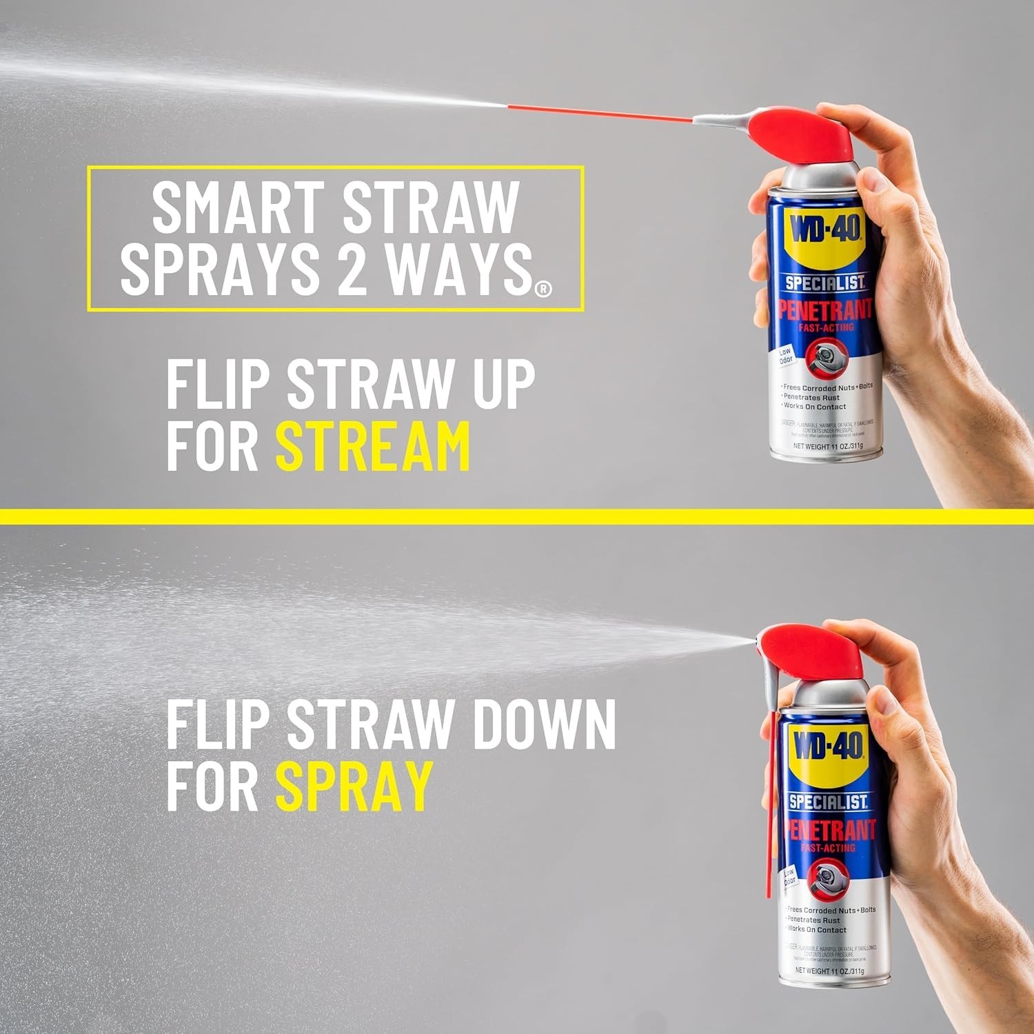 Penetrant with SMART STRAW SPRAYS 2 WAYS, 11 OZ [6-Pack]
