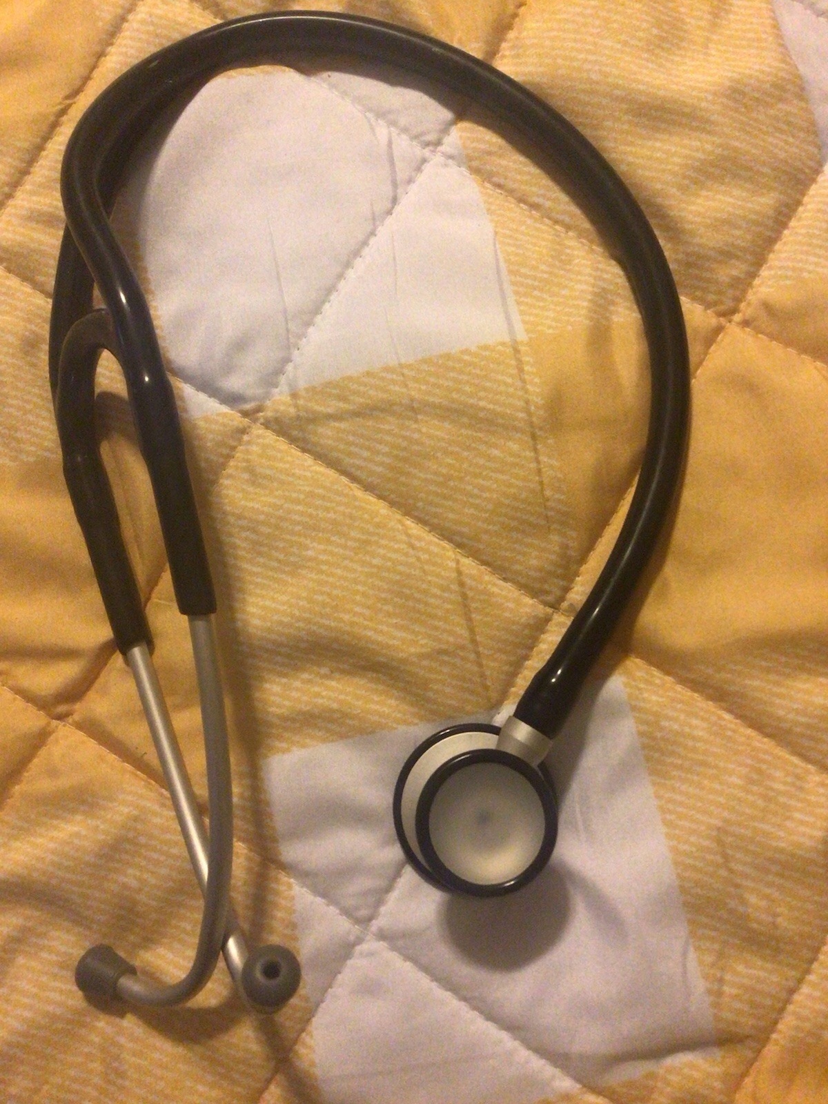 Black Acoustic Stethoscope Single Head Diaphragm Chestpiece for General Practice