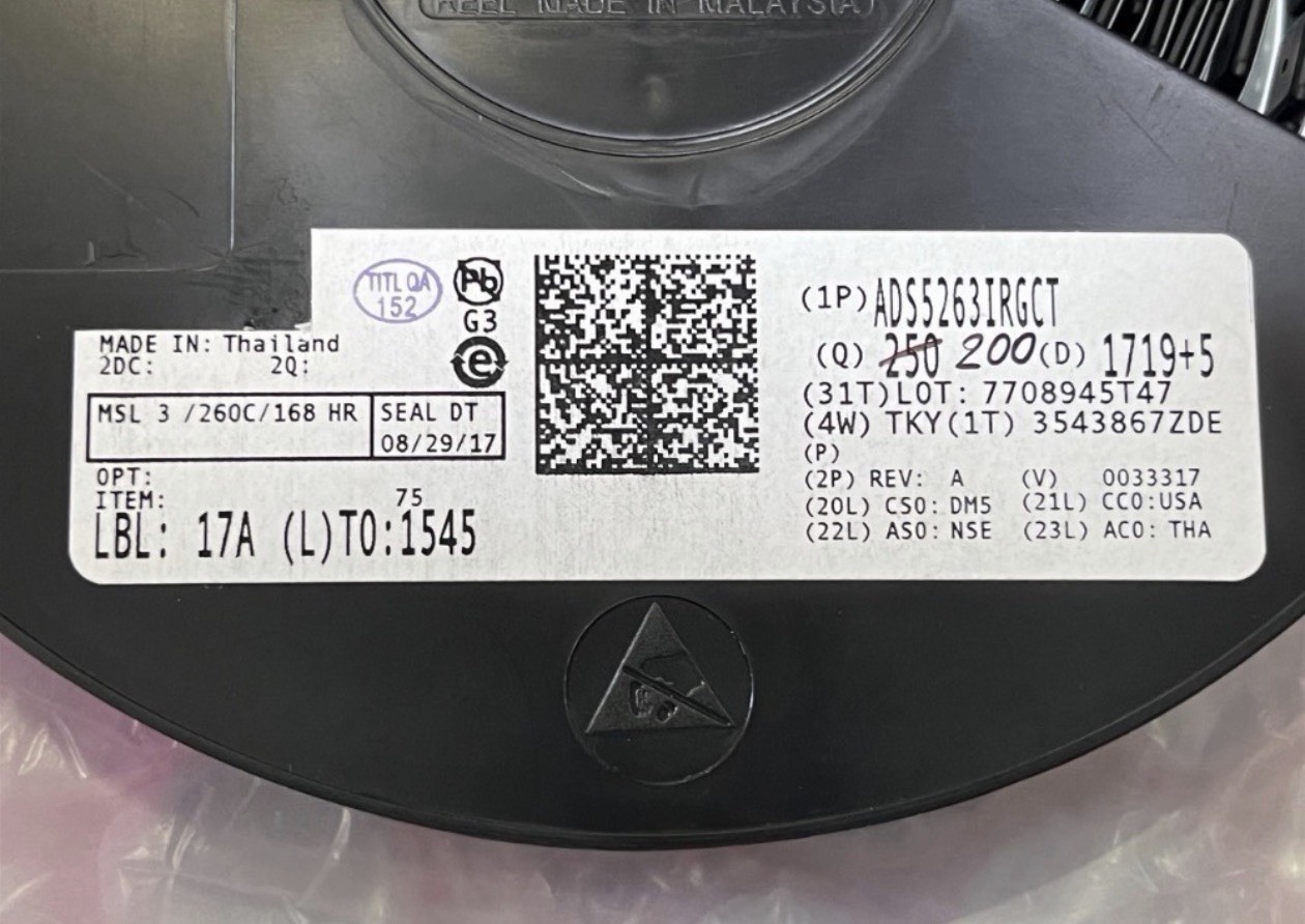 Texas Instruments Ti ADS5263 Quad Channel 16-Bit, 100-MSPS High-SNR ADC | QTY 50