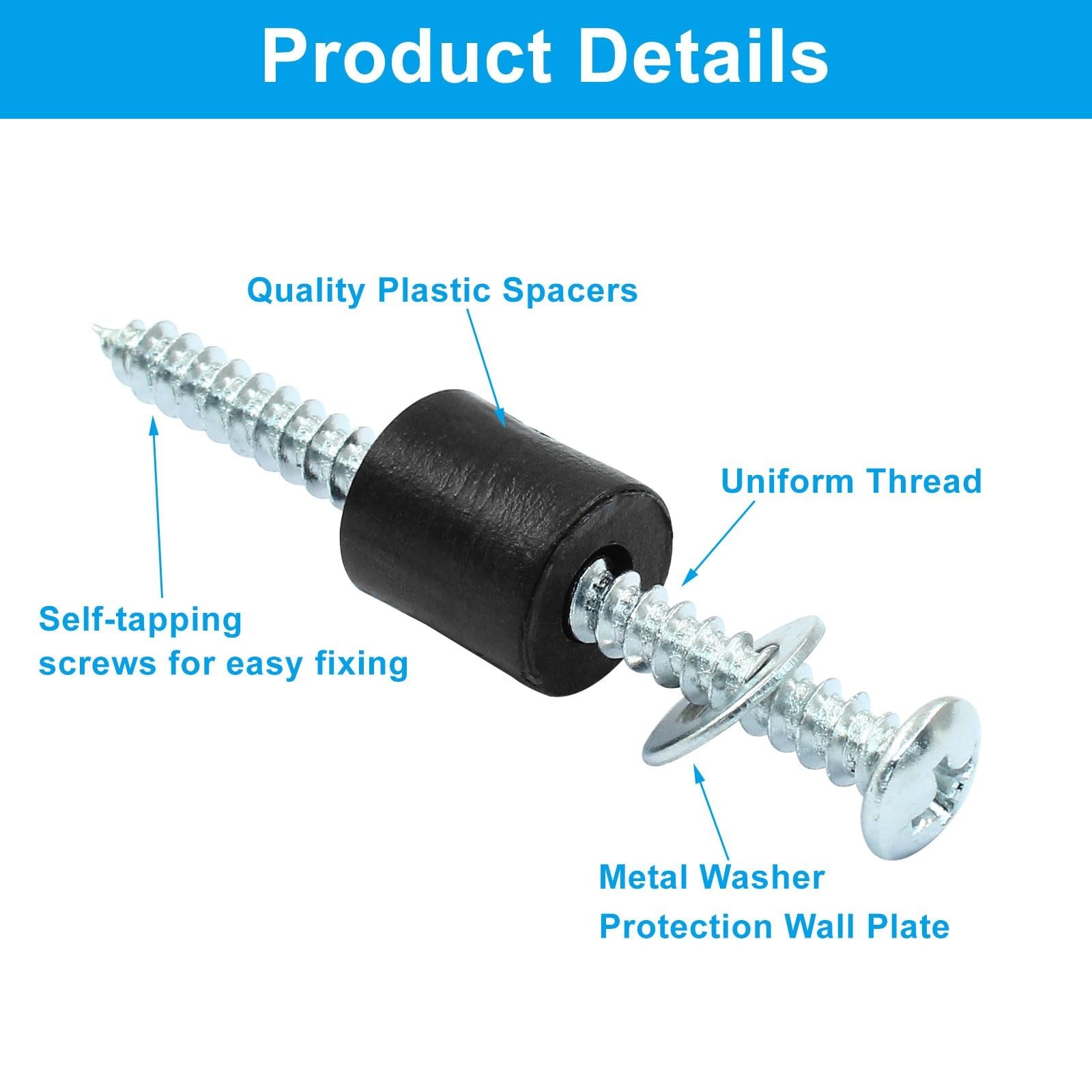 24 Set (72 Pieces) Pegboard Mounting Kit, Pegboard Spacers Pegboard Installat…