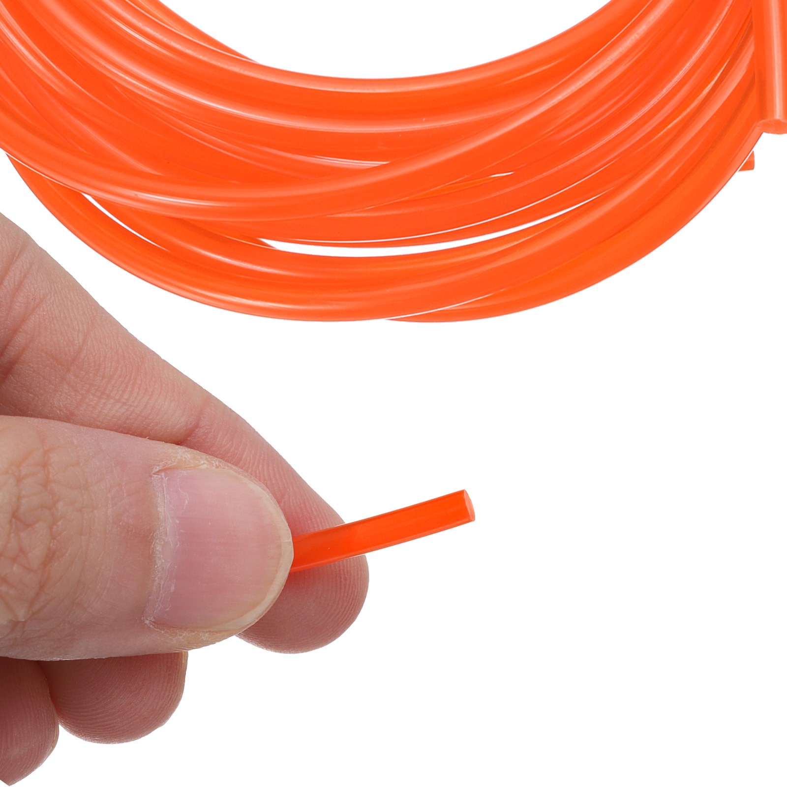 Polyurethane Round Belts 3mm Dia 3 Meters 10ft Length Smooth Surface Orange