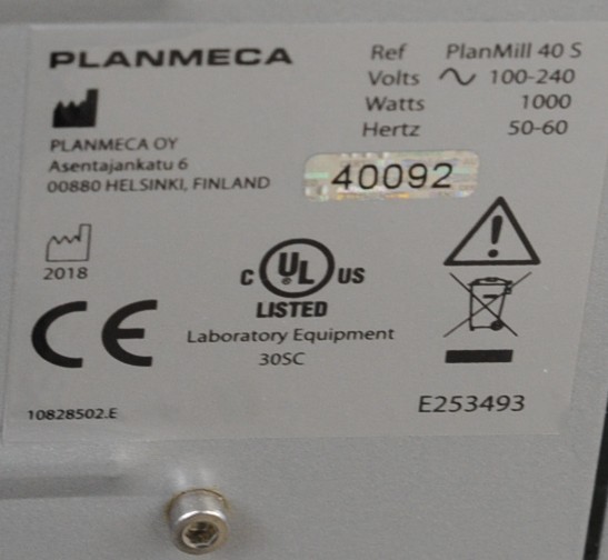 Planmeca Planmill 40S Dental Milling Machine CAD/CAM
