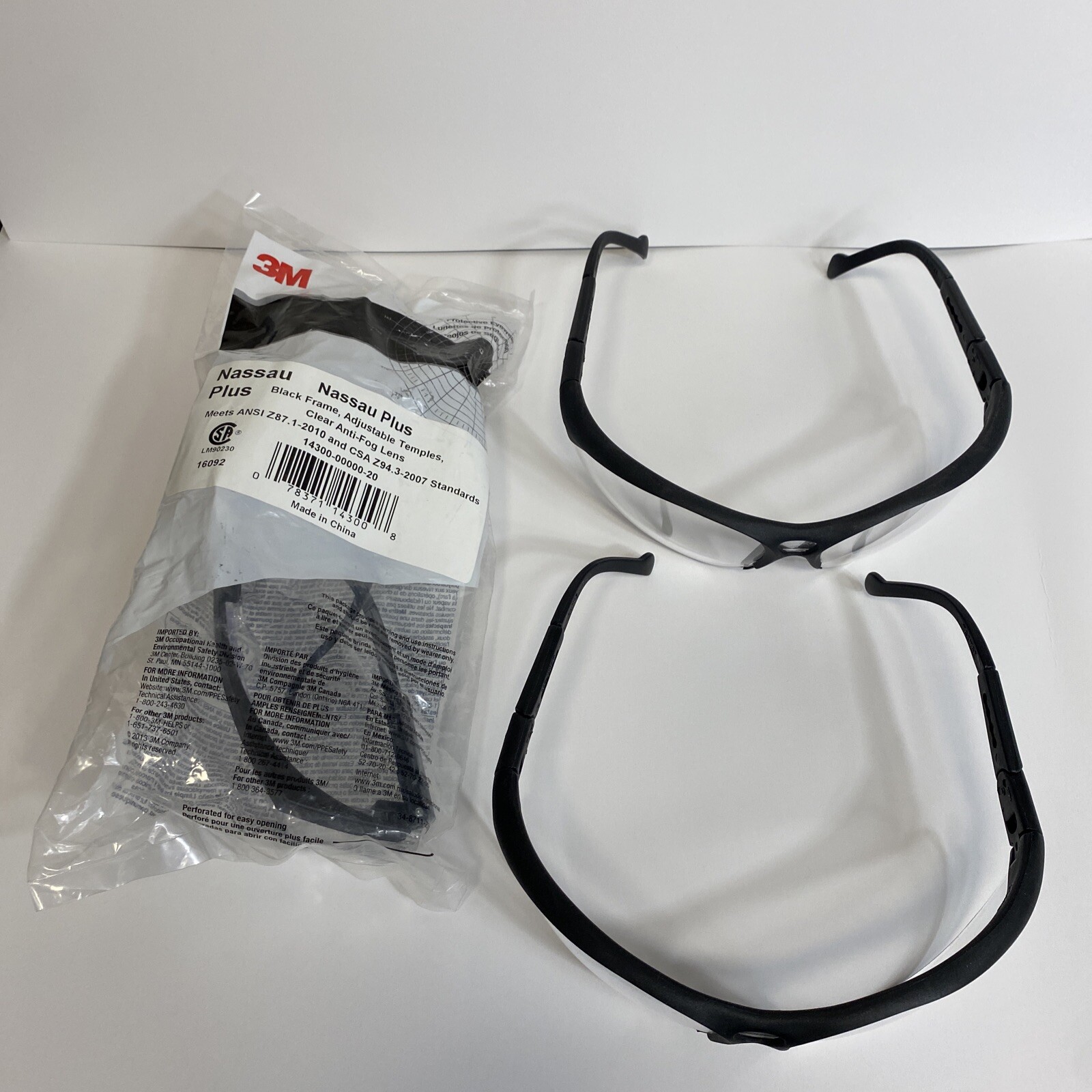 Protective Glasses Nassau Plus Anti-Fog Adjustable 3 Sets of Glasses