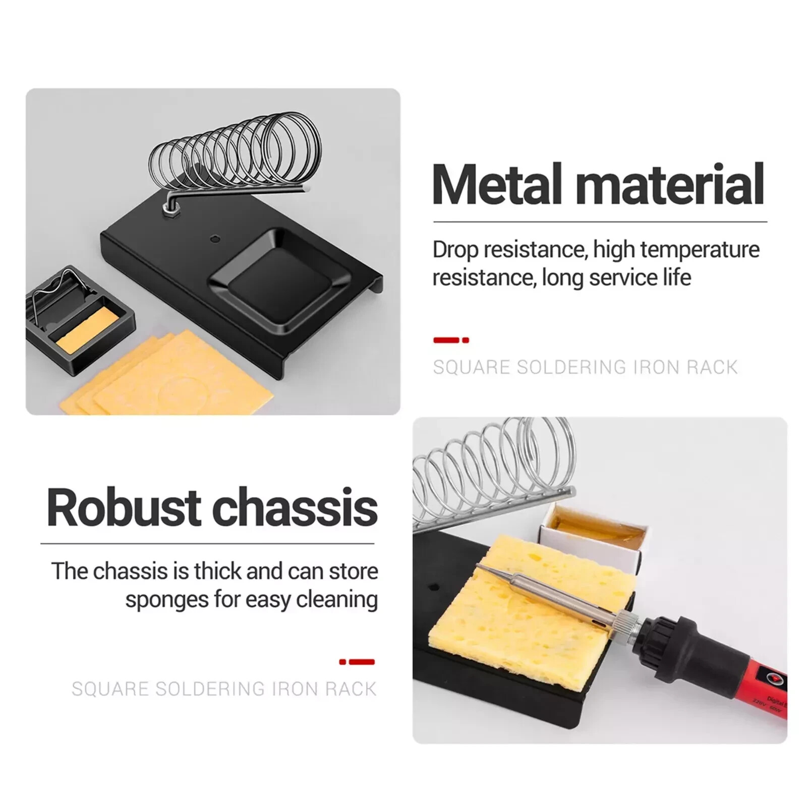 Soldering Iron Kit, 60W Adjustable Temperature Solder Sucker Wire Welding Tool