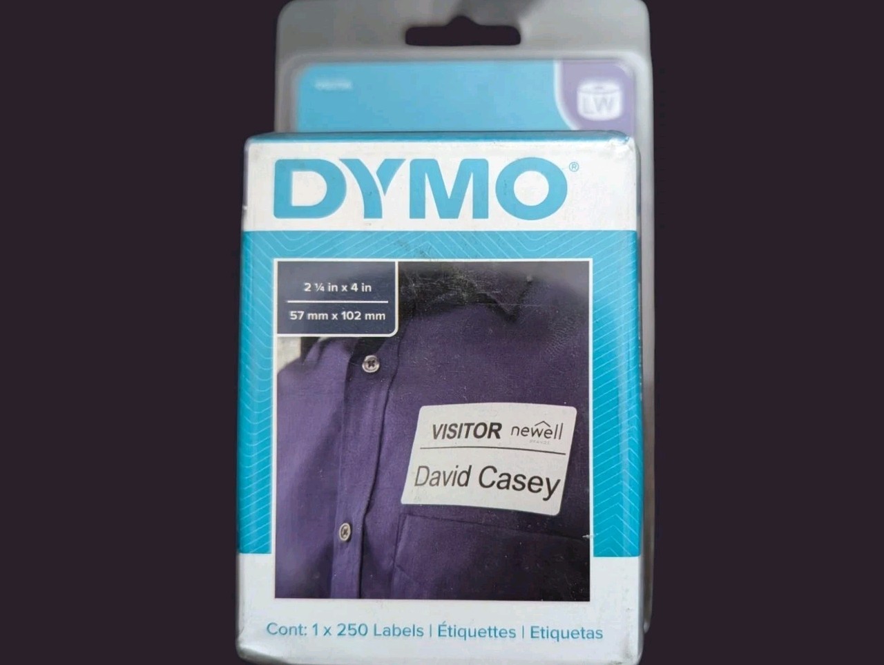 DYMO NAME BADGE Labels Adhesive 2.25 x 4 White 250 LW 1760756 NEW Meeting Events