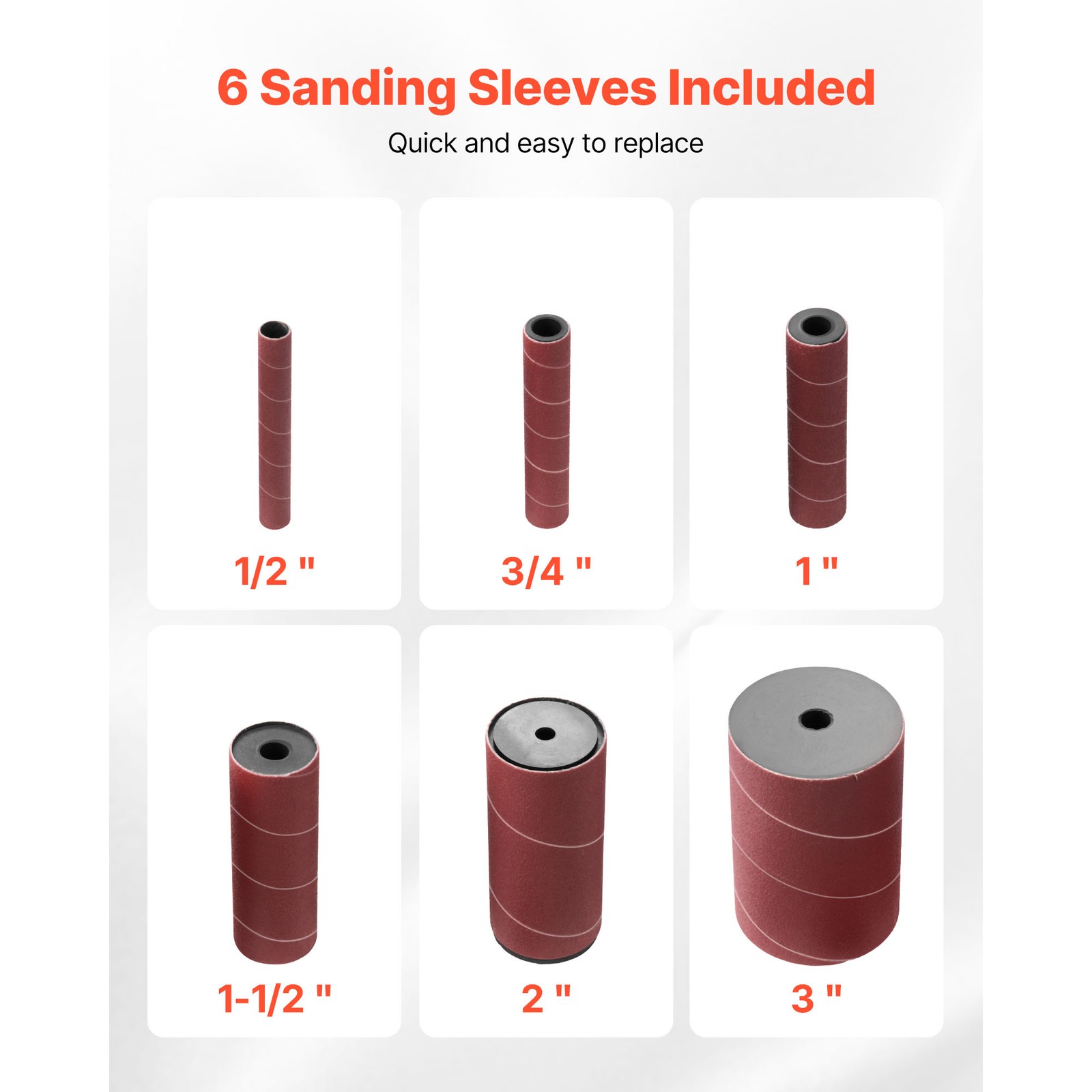 Uimoso Oscillating Spindle Sander 2000RPM Tabletop Sander with 6 Sanding Sleeves