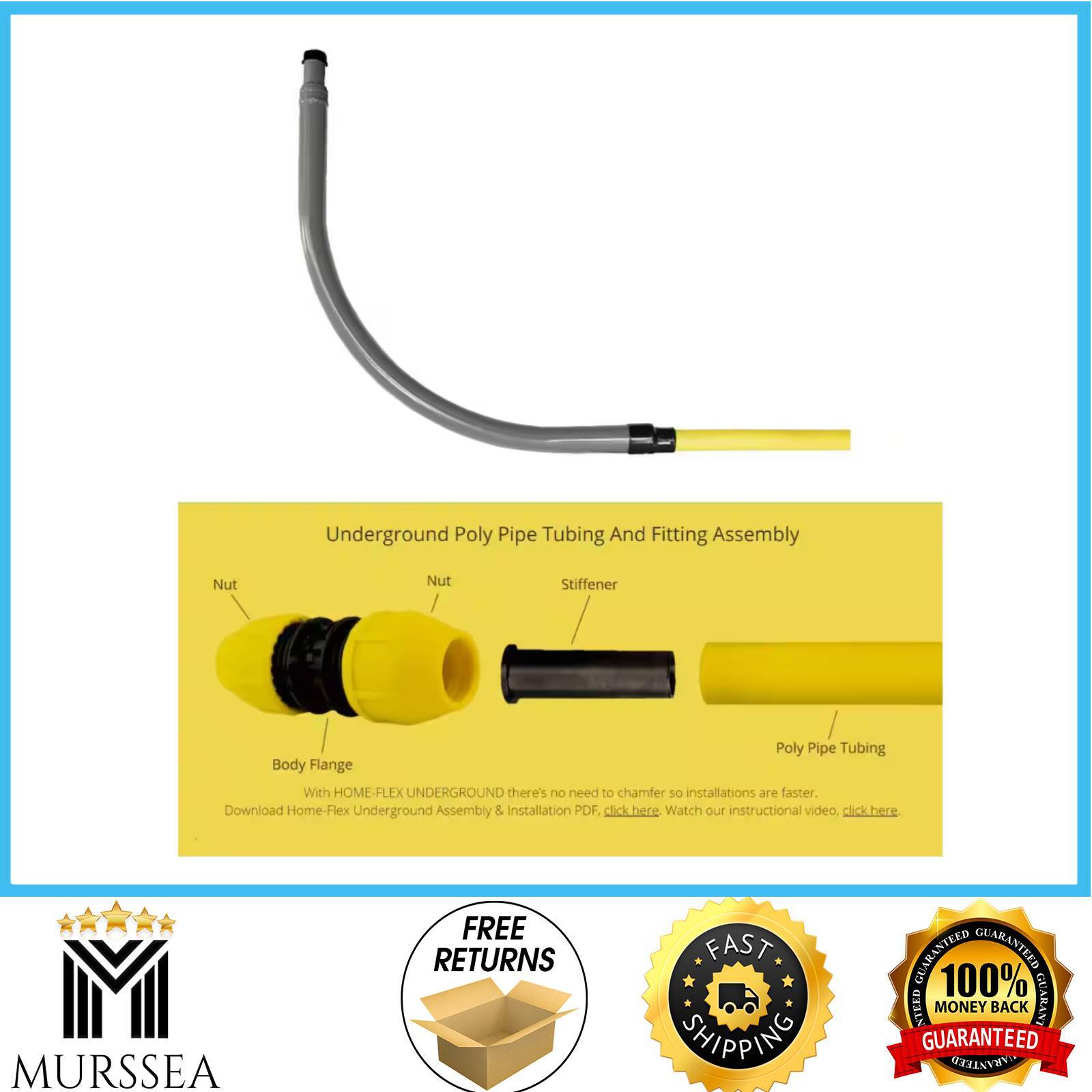 1/2 In. IPS Poly DR 9.3 to 3/4 In. MIP Underground Steel Meter Riser Bent, Gray