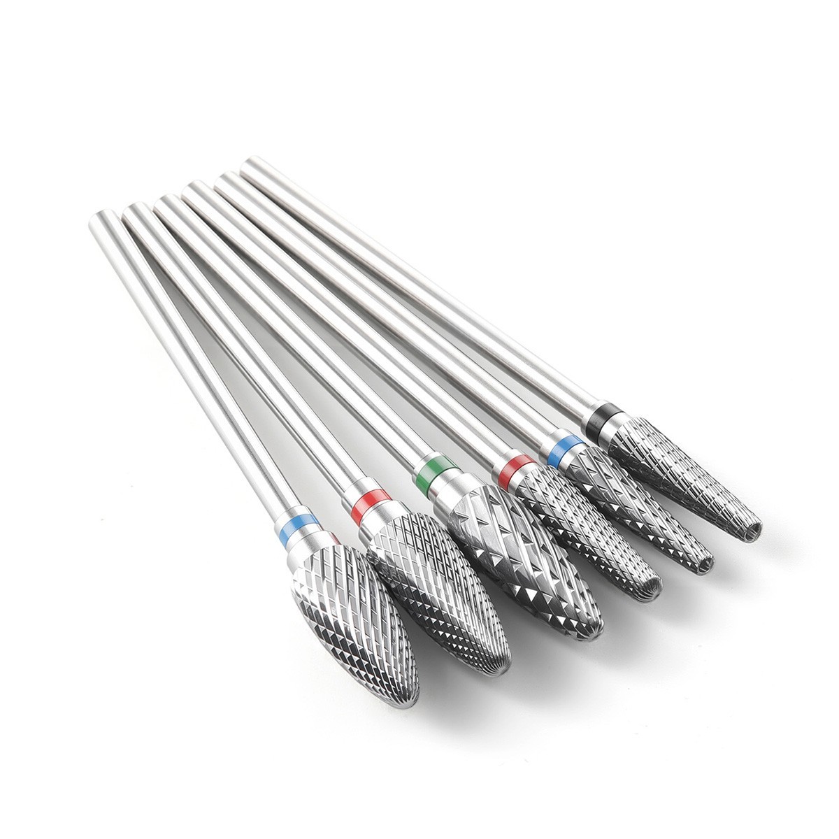 6 Types Dental Lab CNC Tungsten Carbide Burs Drills HP for Low Speed Handpiece