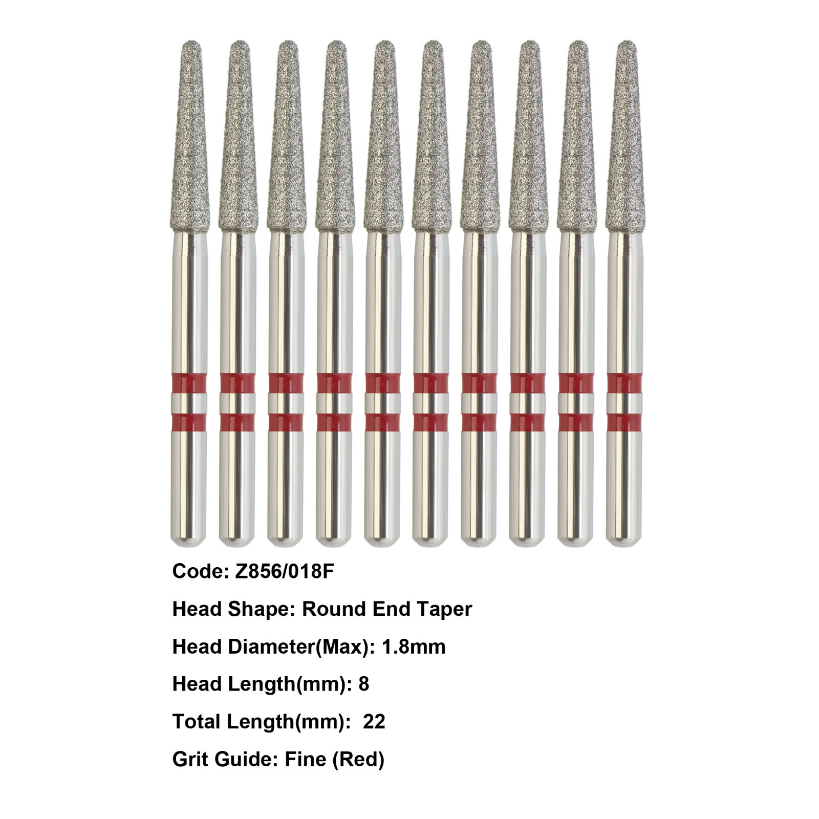 Zirconia Diamond Bur High Speed Bur FG Z368 Z856 Z850 Z881 Z379 Fine Medium Grit