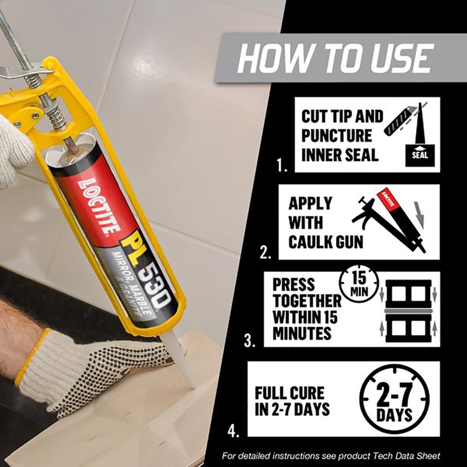 Loctite PL 530 Synthetic Rubber Construction Adhesive 10 oz (Pack of 12)