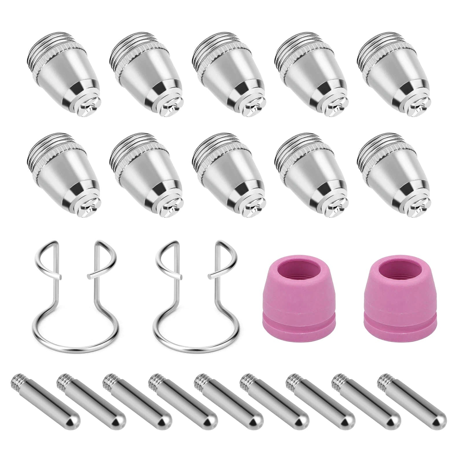 24pcs Plasma Cutter Torch Consumables Tip Kit for SG-55 AG-60 WSD-60 CUT50 60Amp