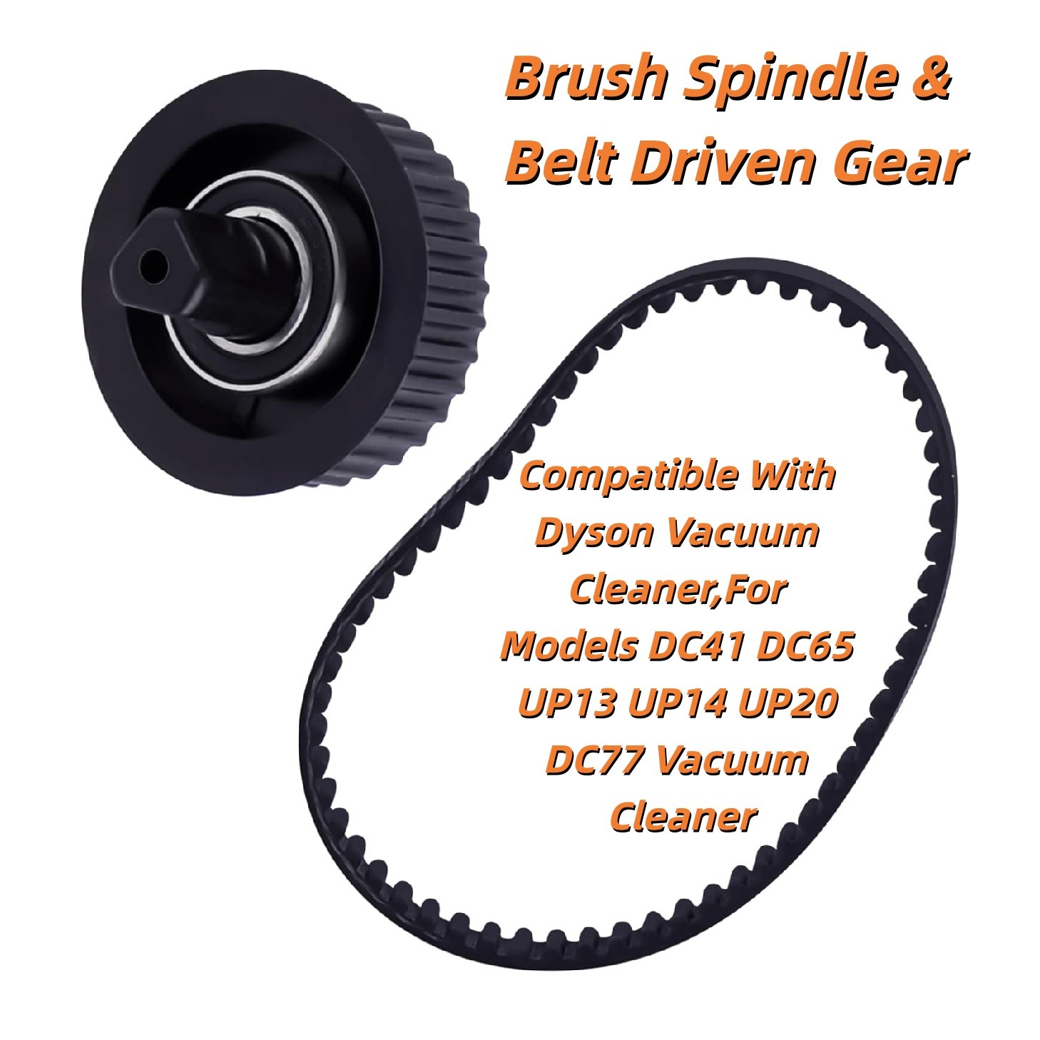 For DYSON DC41/65/77 UP13/14/20 Vacuum Cleaner Brush Spindle Belt & Driven Gear