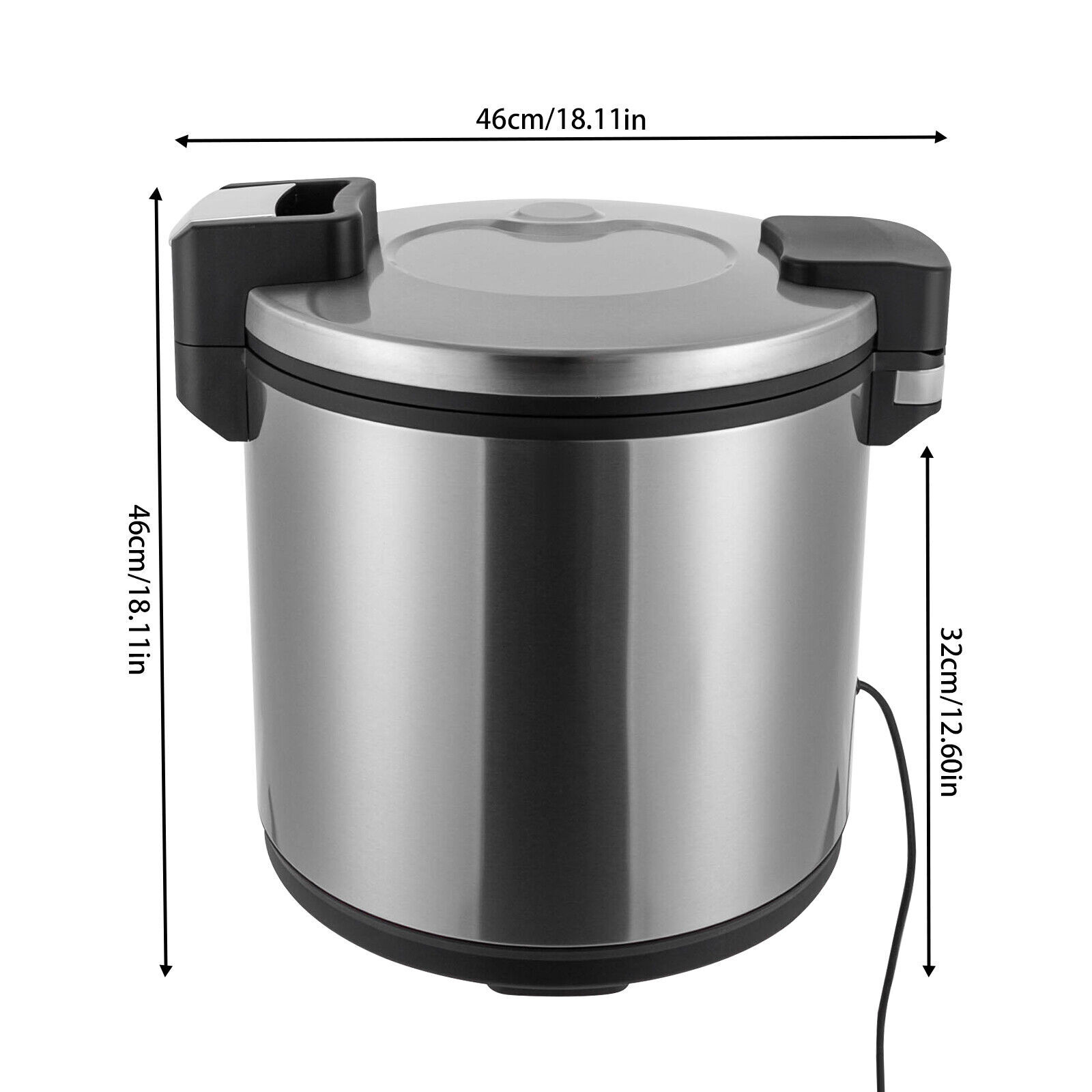 Electric Rice Warmer Heavy Duty Soup Cooker Stainless Steel Restaurant Canteen