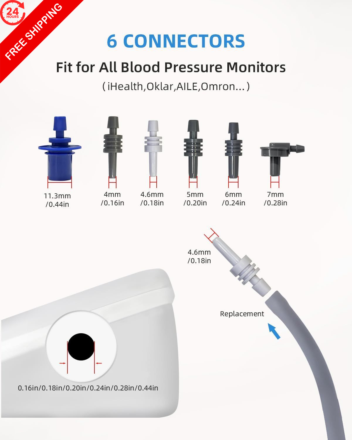 Checkme Universal L Blood Pressure Cuff for 8.6″-16.5″(22-42cm), Adult Large