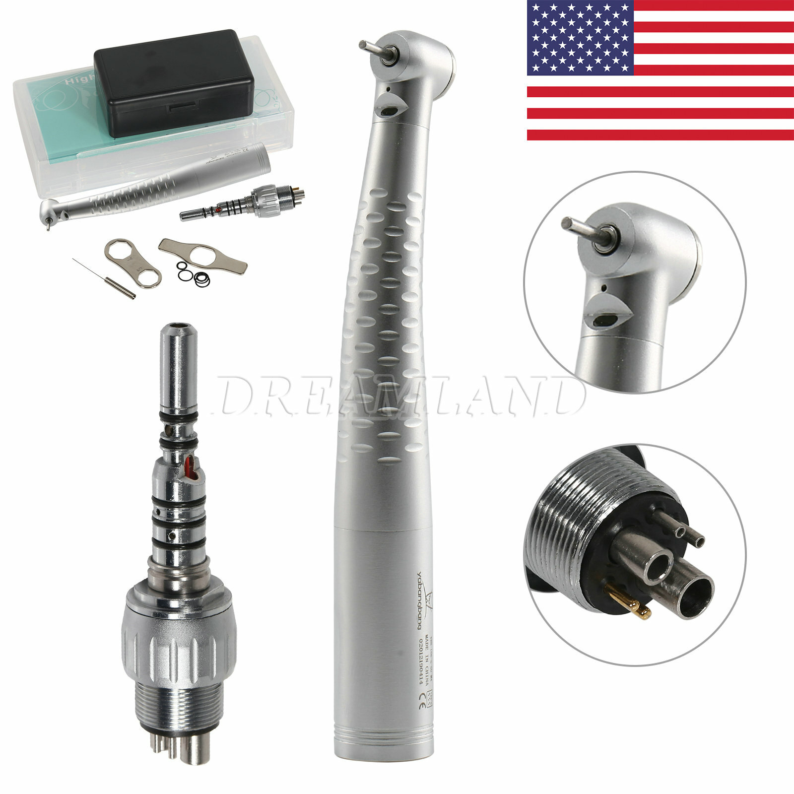 Dental Fiber Optic Handpiece / with Quick Coupler 6 Hole SALE