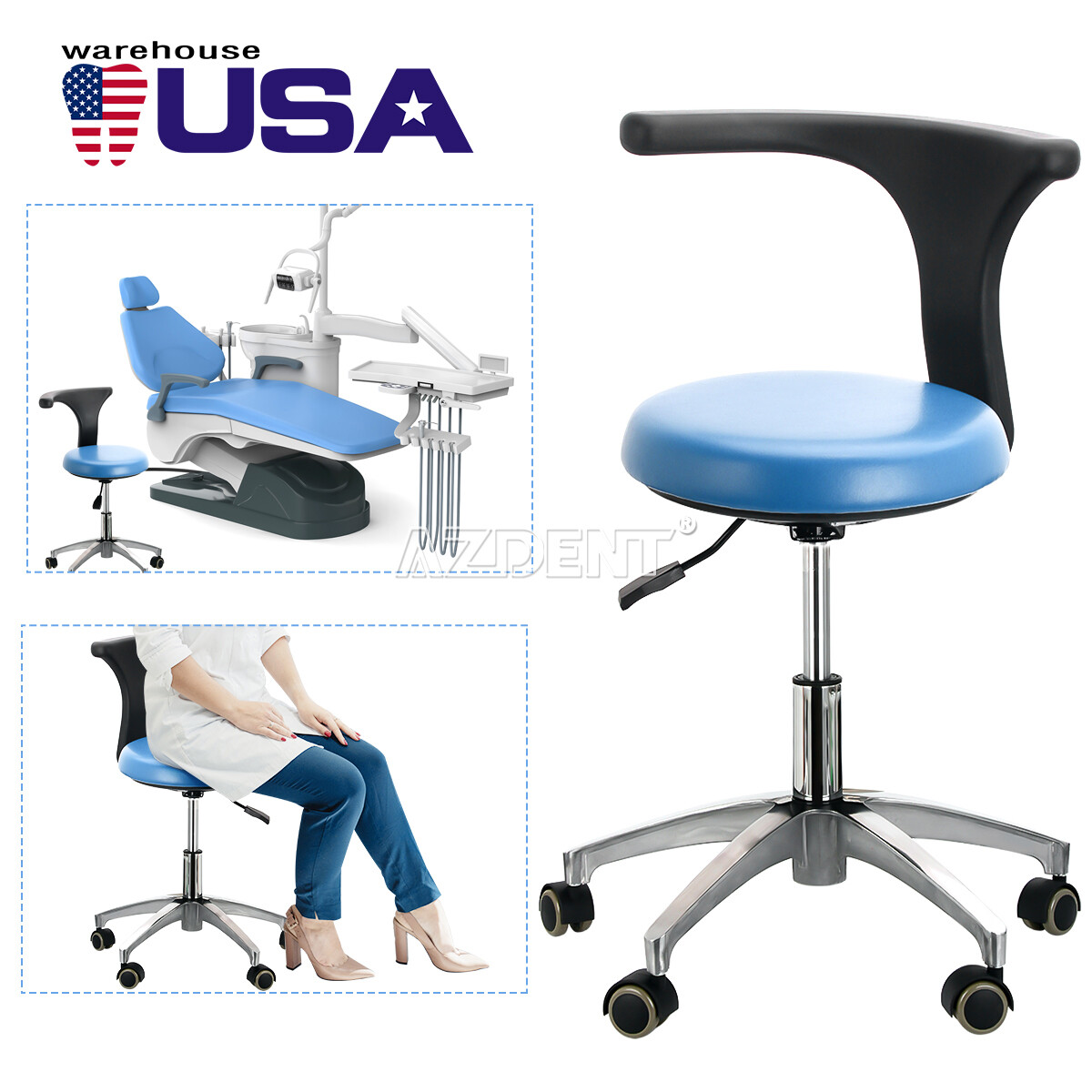 Dental Unit Chair Computer Control+Stool /LED Electric Micro Motor &Water Tank