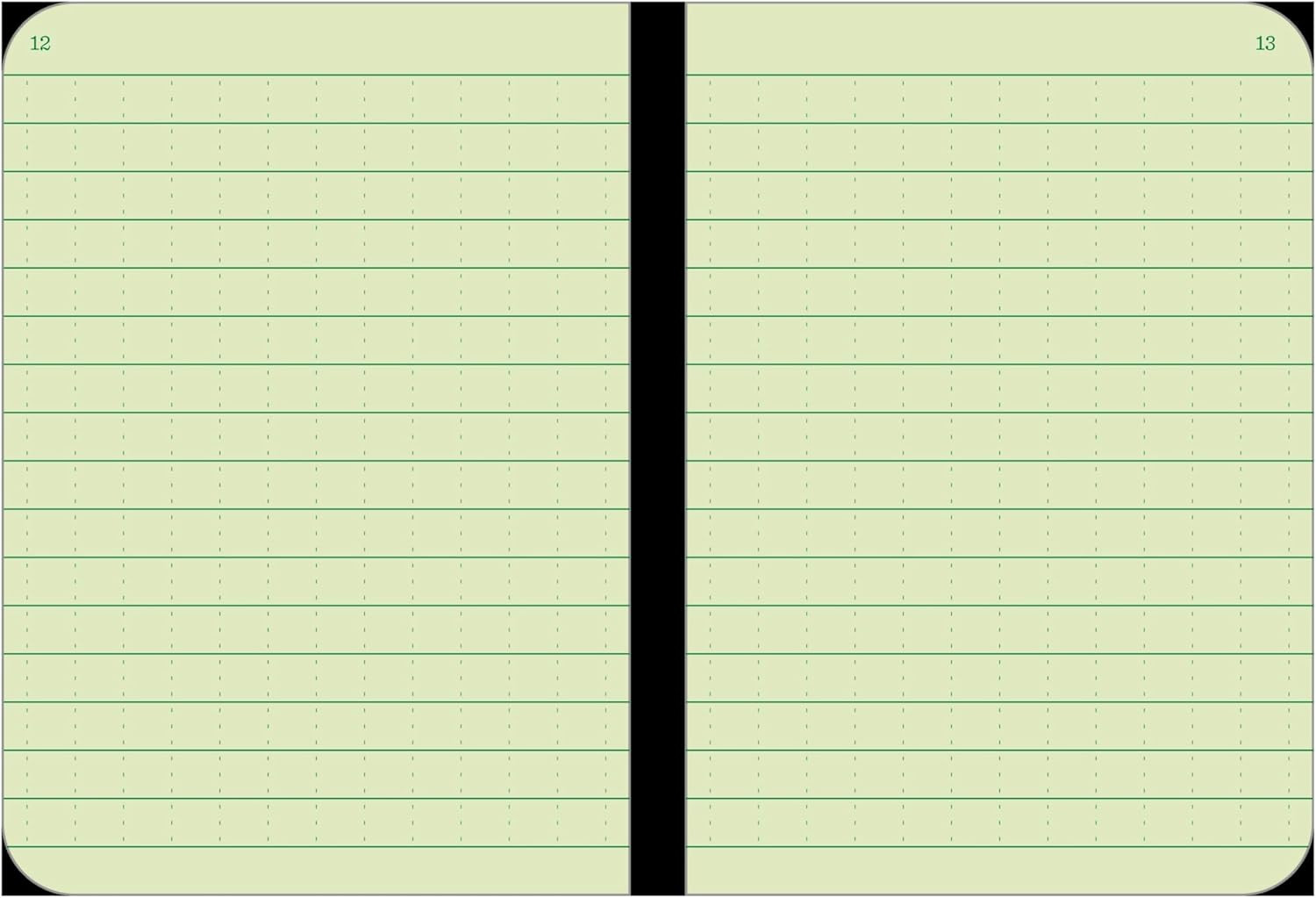 Weatherproof Mini Stapled Notebook, 3.25″ X 4.625″, Green Cover, Universal Patte