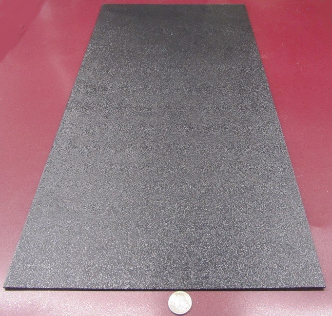 Black ABS Sheet 1/8″ (.125″) X 12″ X 24″ Haircell Textured One Side, 2 Units