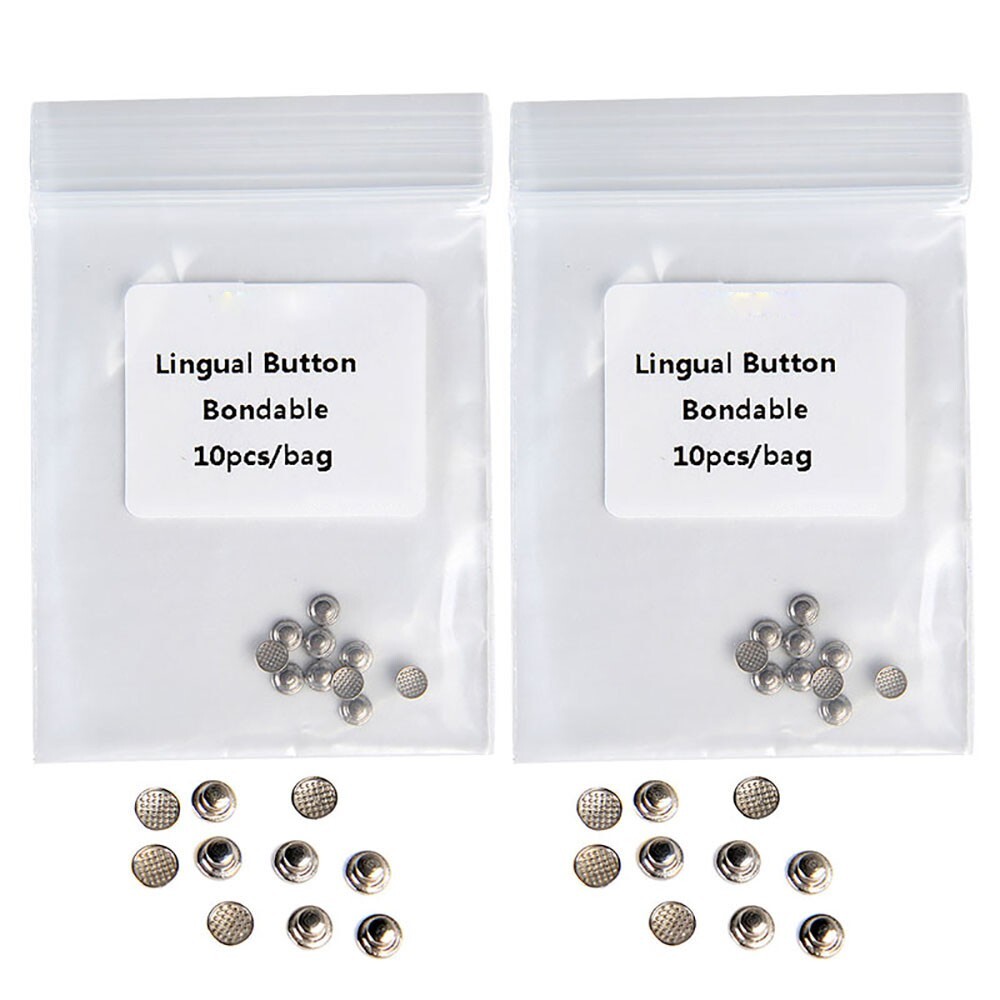 AZDENT Dental Orthodontic Lingual Button Bondable Round 10Pcs/Kit