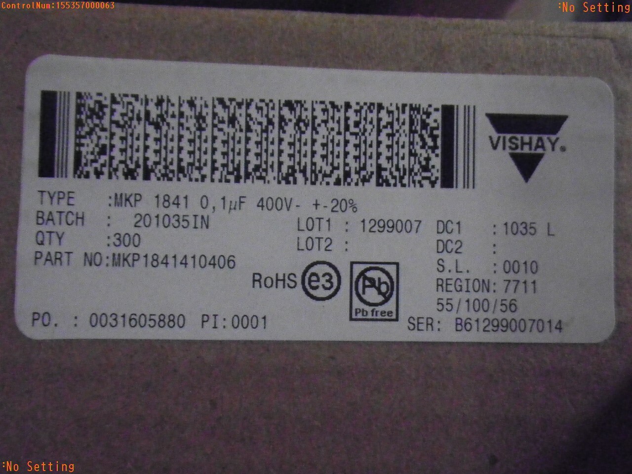 20pcs .1uf 400v Radial Metallized Film Capacitor MKP1841-410-406 Vishay