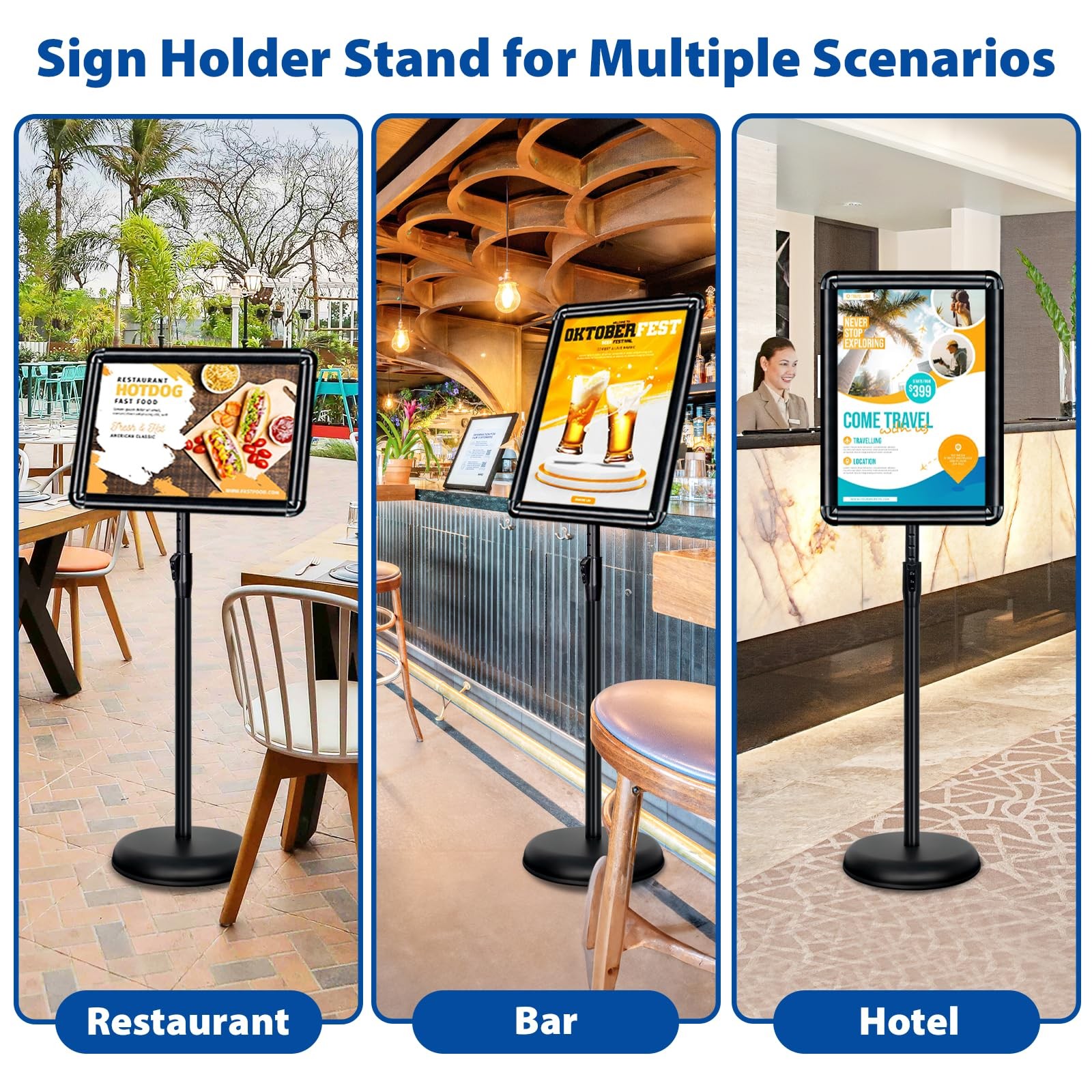 Vaiigo 2-Pack 11X17 Inch Adjustable Standing – View Display