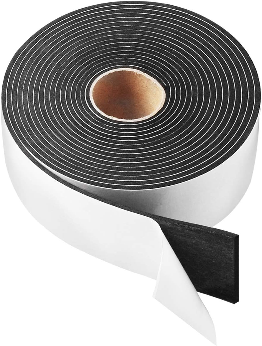 High Density Foam Tape,2 Inch Wide X 1/8 Inch Thick Door Insulation Tape,Adhesiv
