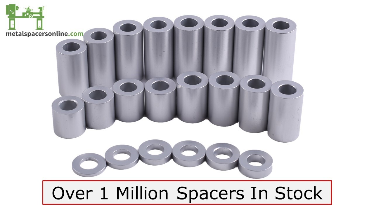 New Aluminum Spacer Bushing 3/4″ OD x 5/16″ ID–Fits M8 or 5/16″ Bolts