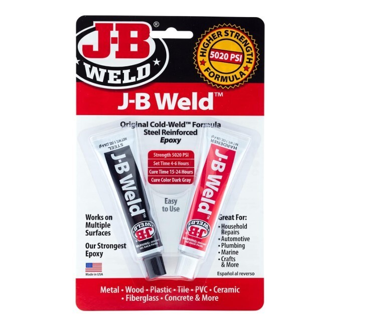 Strongest Metal Steel Aluminum Bond Adhesive Cold Weld Reinforced Epoxy Glue 2Oz