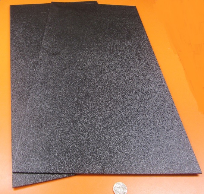 Black ABS Sheet 1/8″ (.125″) X 12″ X 24″ Haircell Textured One Side, 2 Units