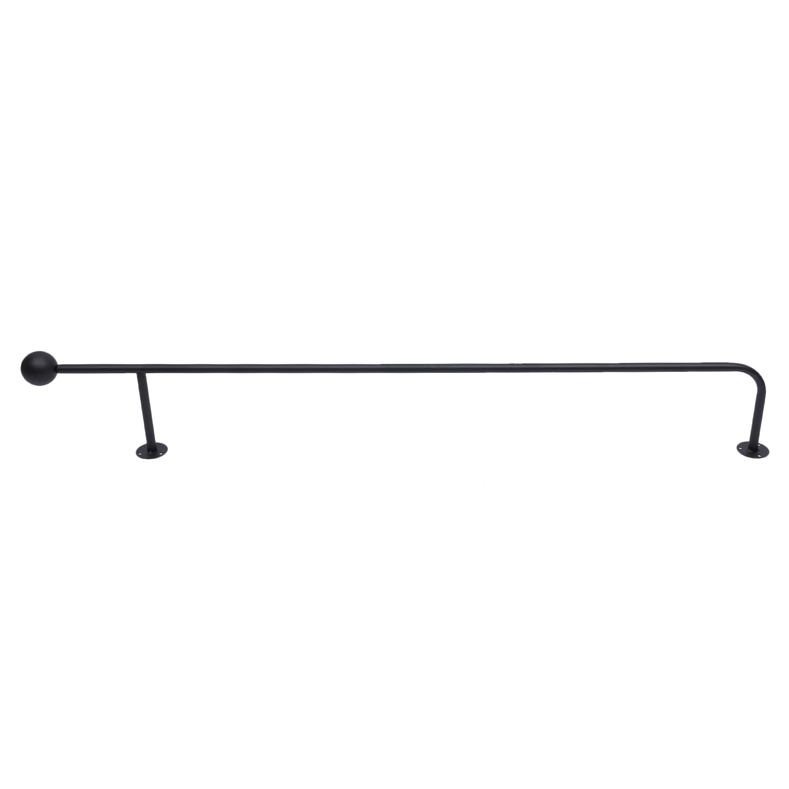 Wall Mounted Clothes Rack Clothing Racks For Hanging Clothes Closet Rod Black