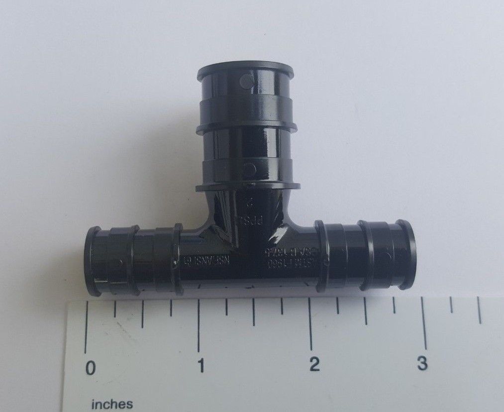 10 Pcs. 1/2 x 1/2 x 3/4 Pex A Tee, Poly Alloy Plastic Expansion Tee, 201-5-8=10