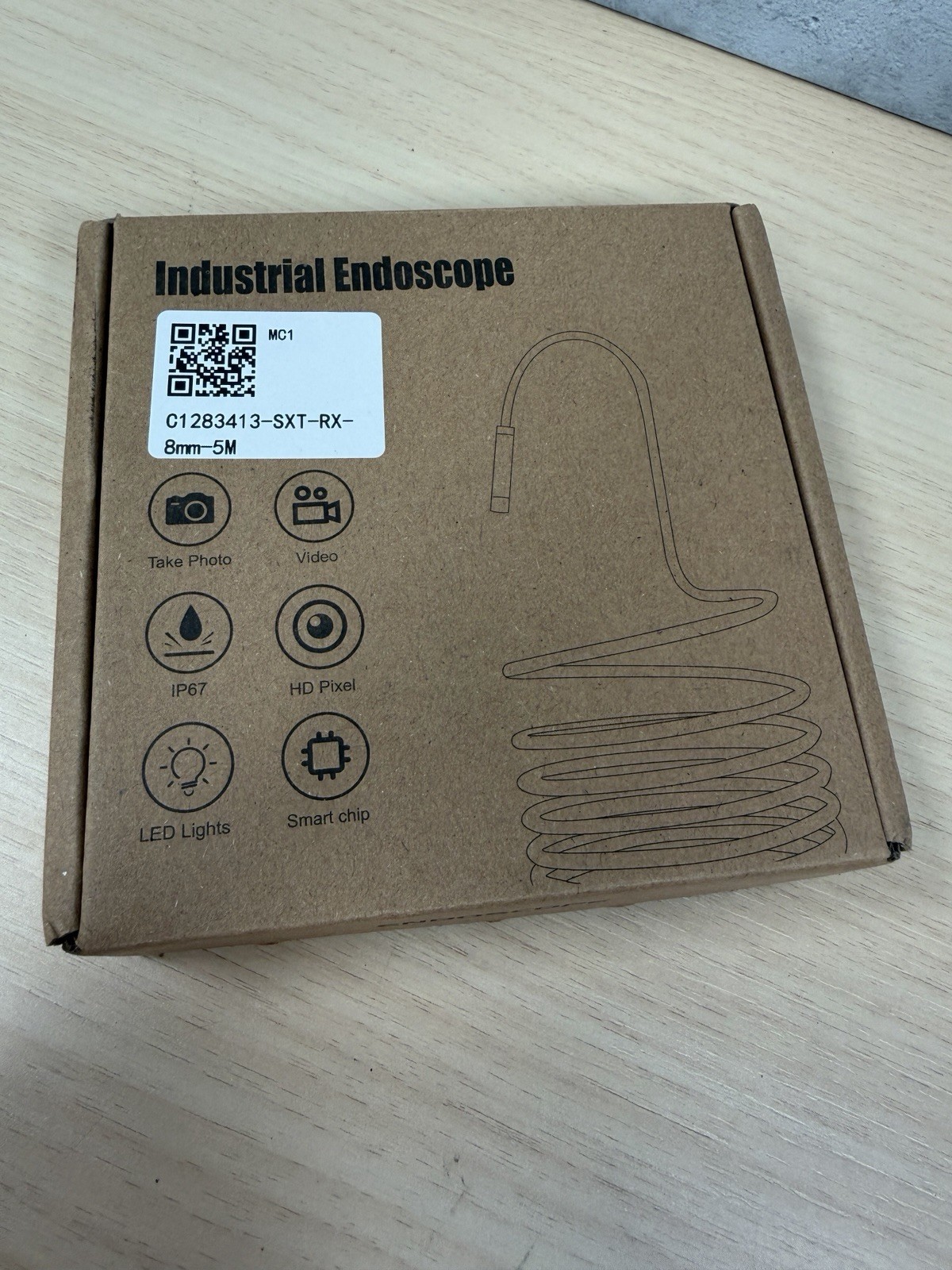 Endoscope Industrial dual Camera Lens 5m Line Length New Photo & Video HD LED
