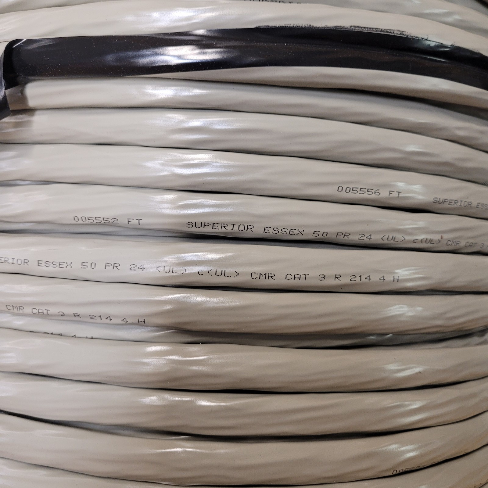 PRICE PER FOOT – General Cable 50-pair 24AWG Copper Wire CAT 3 Cable Superior