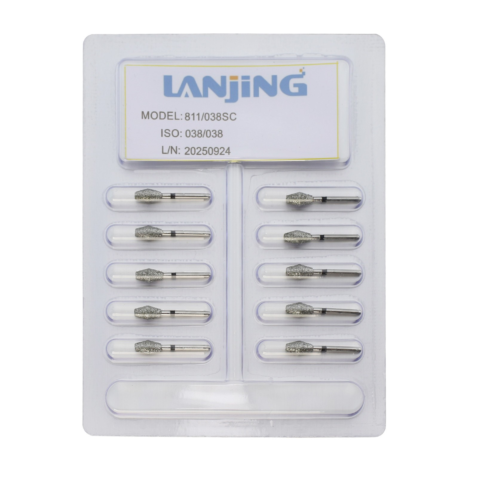Multi-Use Dental Diamond Burs FG 811/038SC Barrel Super Coarse Black High Speed