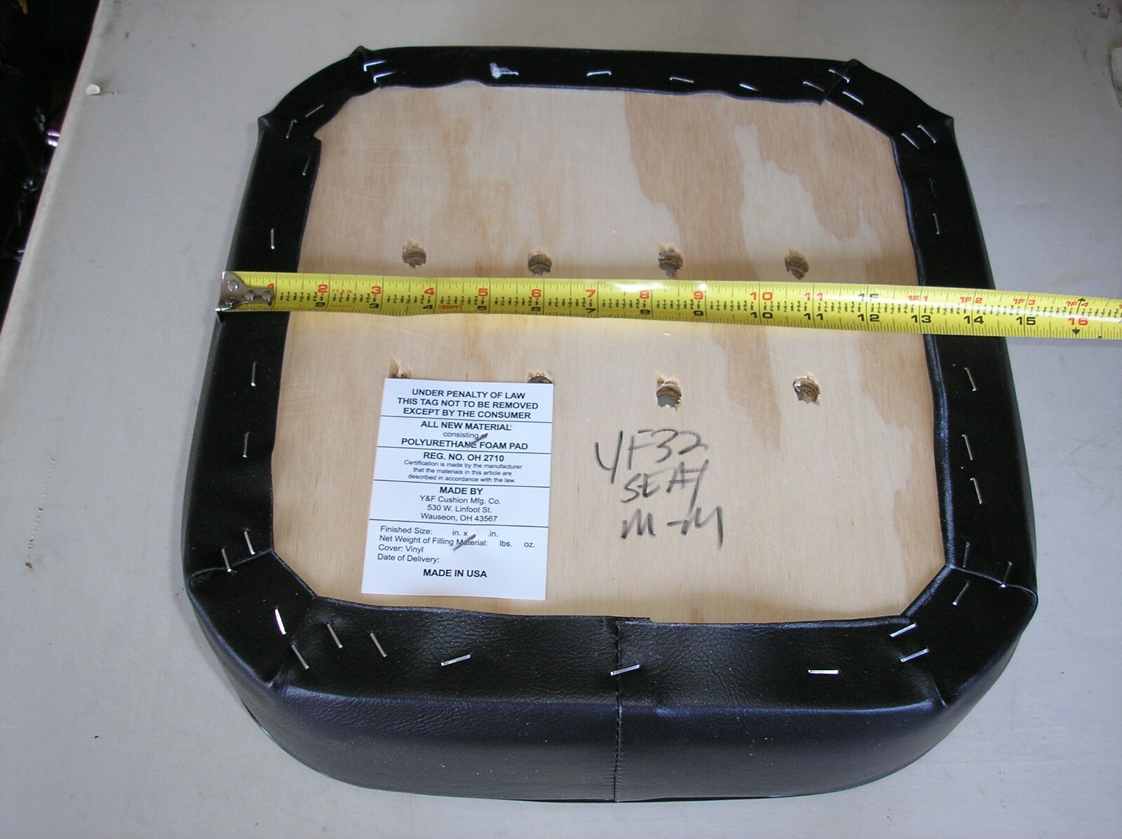 SEAT BACK BOTTOM CUSHION SET MINNEAPOLIS-MOLINE G GB GT R U UB Z / #6216