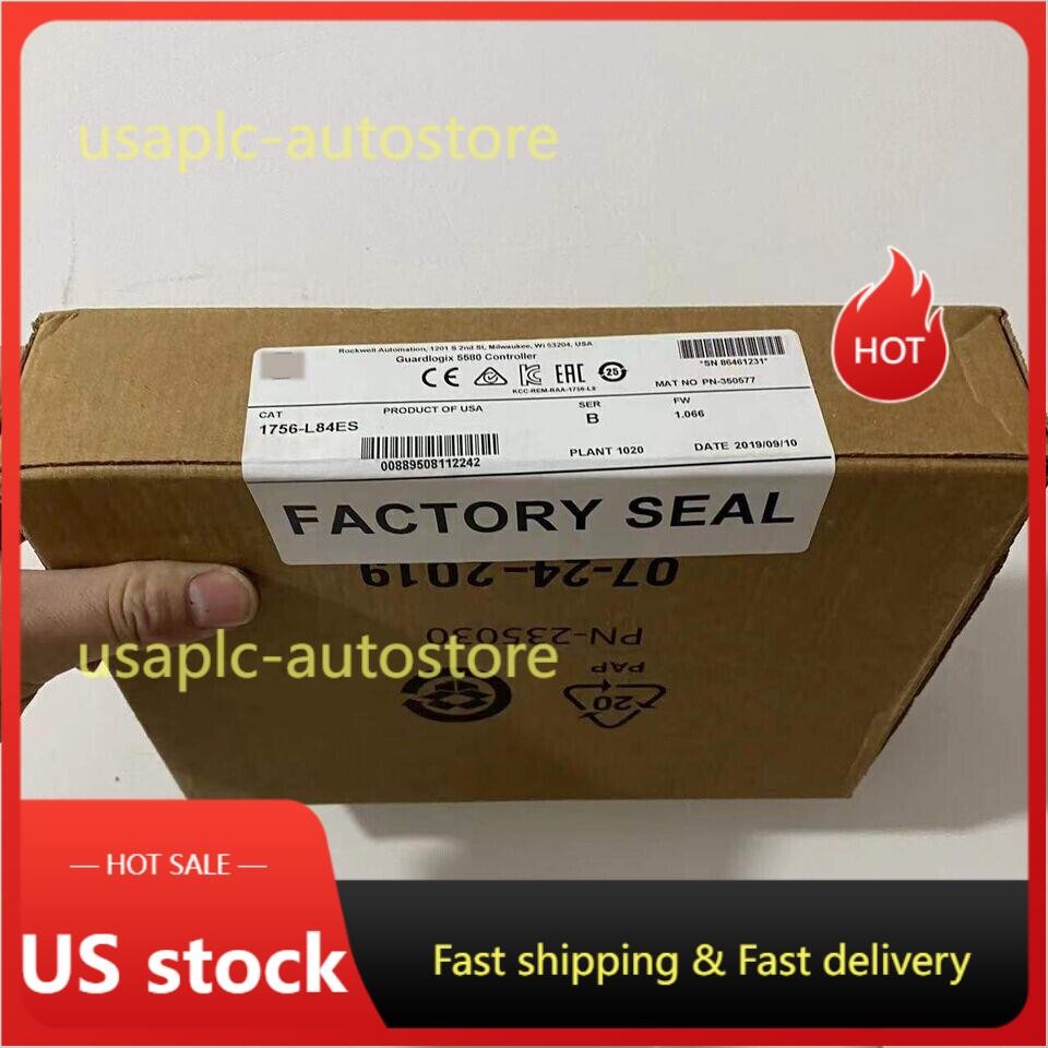 New Sealed AB 1756-L84ES GuardLogix 5580 Controller 1756L84ES US Free Tax