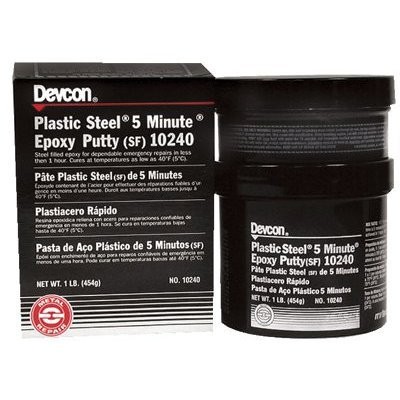 Devcon 10240 Plastic Steel 5 Minute Putty (SF) – 1-lb plastic steel 5 minute
