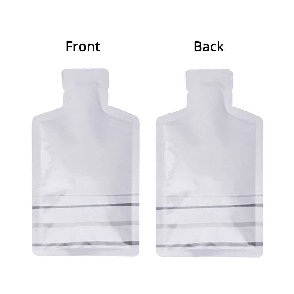 Multi-Color & Size Aluminium Mylar Glossy Flat Open Top Bottle Shape Pouch Bag