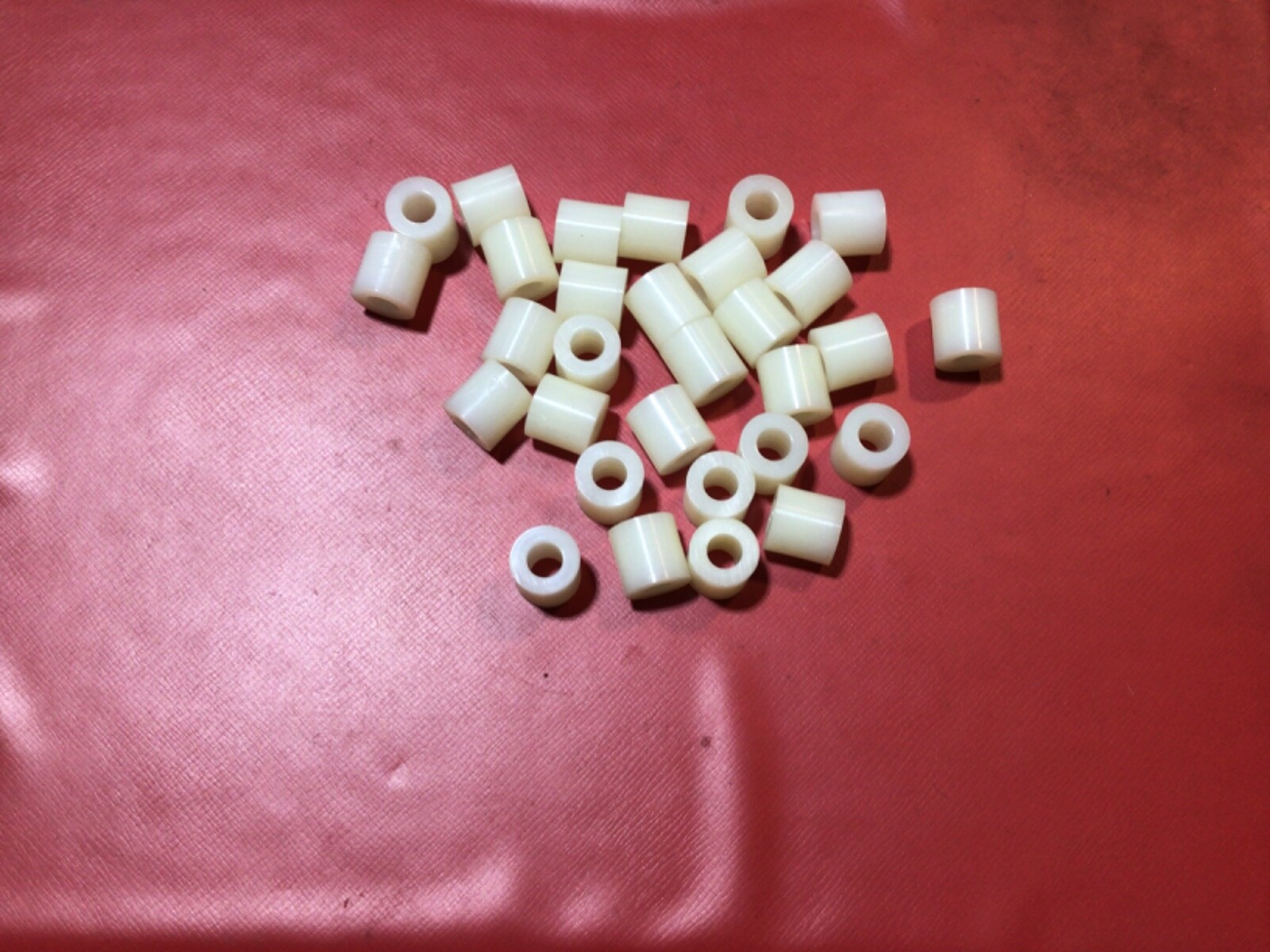 Nylon Spacer Natural White 1/4″ID 1/2″OD x 5/8 long (100 pcs)